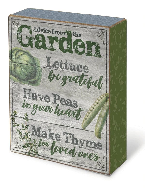 ADVICE FROM THE GARDEN Wooden Box Sign、mySite、g9winljtr