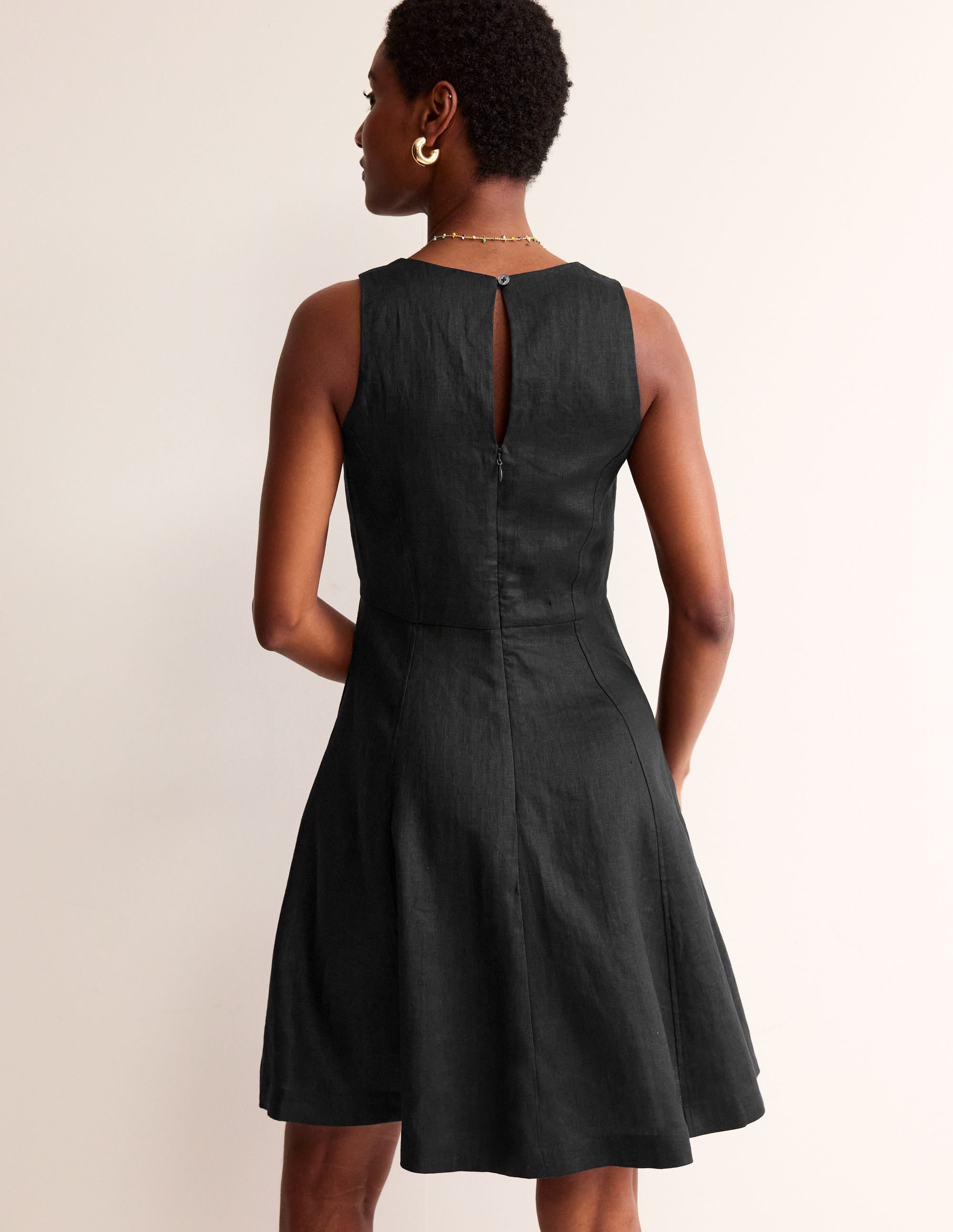  Carla Linen Short Dress-Black、mySite、ashleygrahame