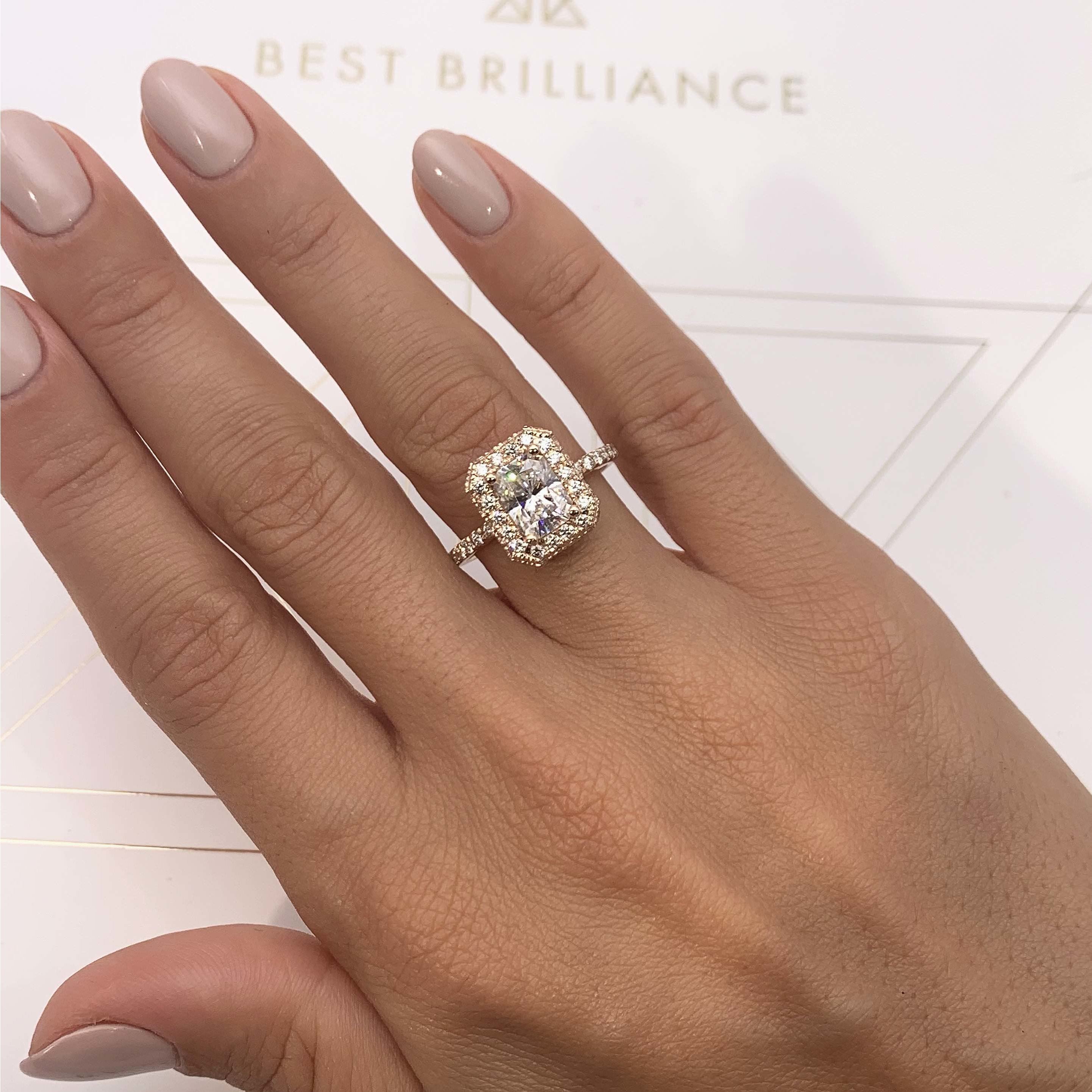 Lana Moissanite & Diamond Ring -14K Rose Gold、mySite、hinf8tx79