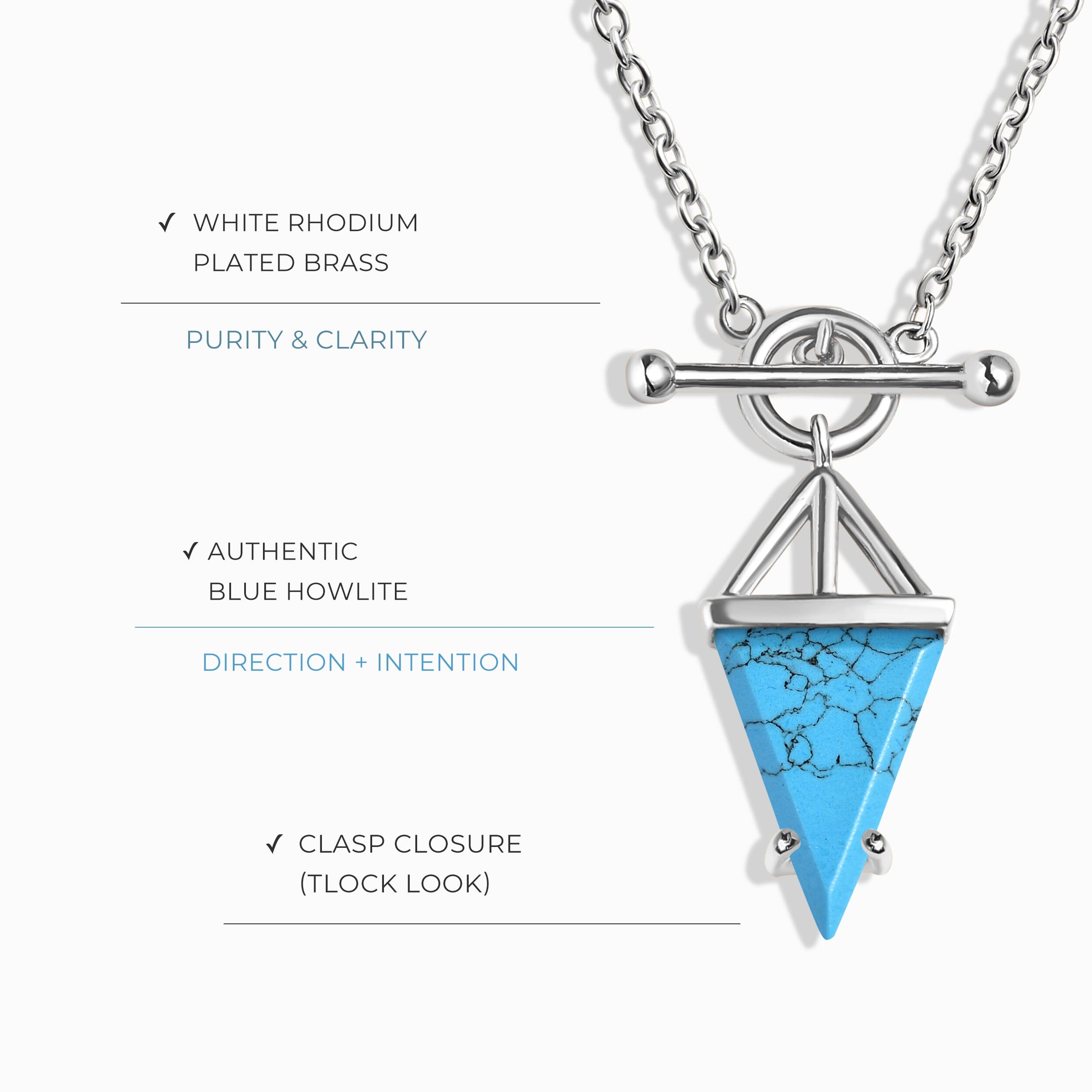 Blue Howlite Necklace - Heroine T-Lock Look、mySite、hinf8tx79