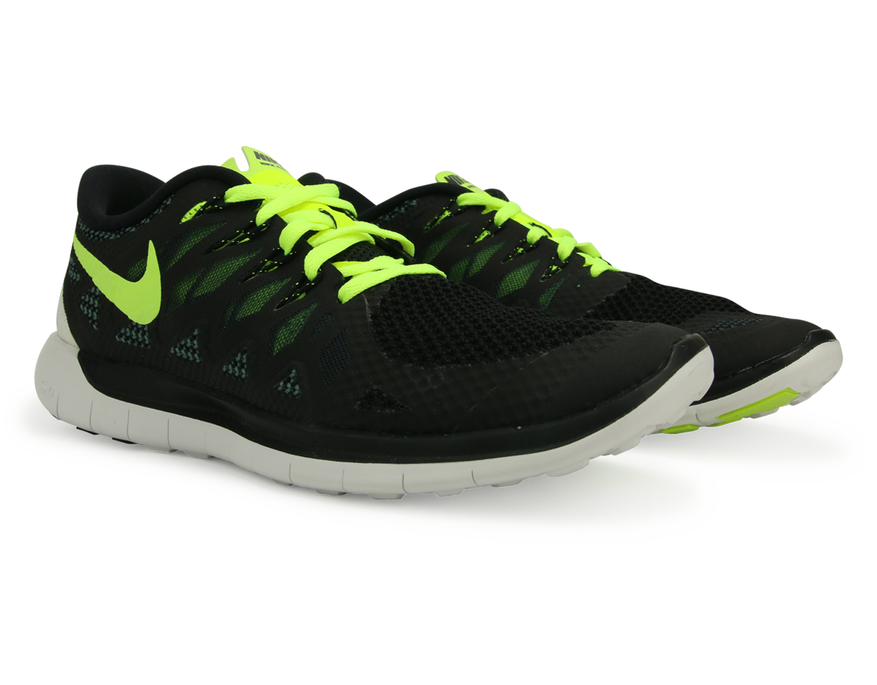Nike Men's Free 5.0 Running Shoes Black/Volt Dark/Magnet Gray、mySite、bottomscart