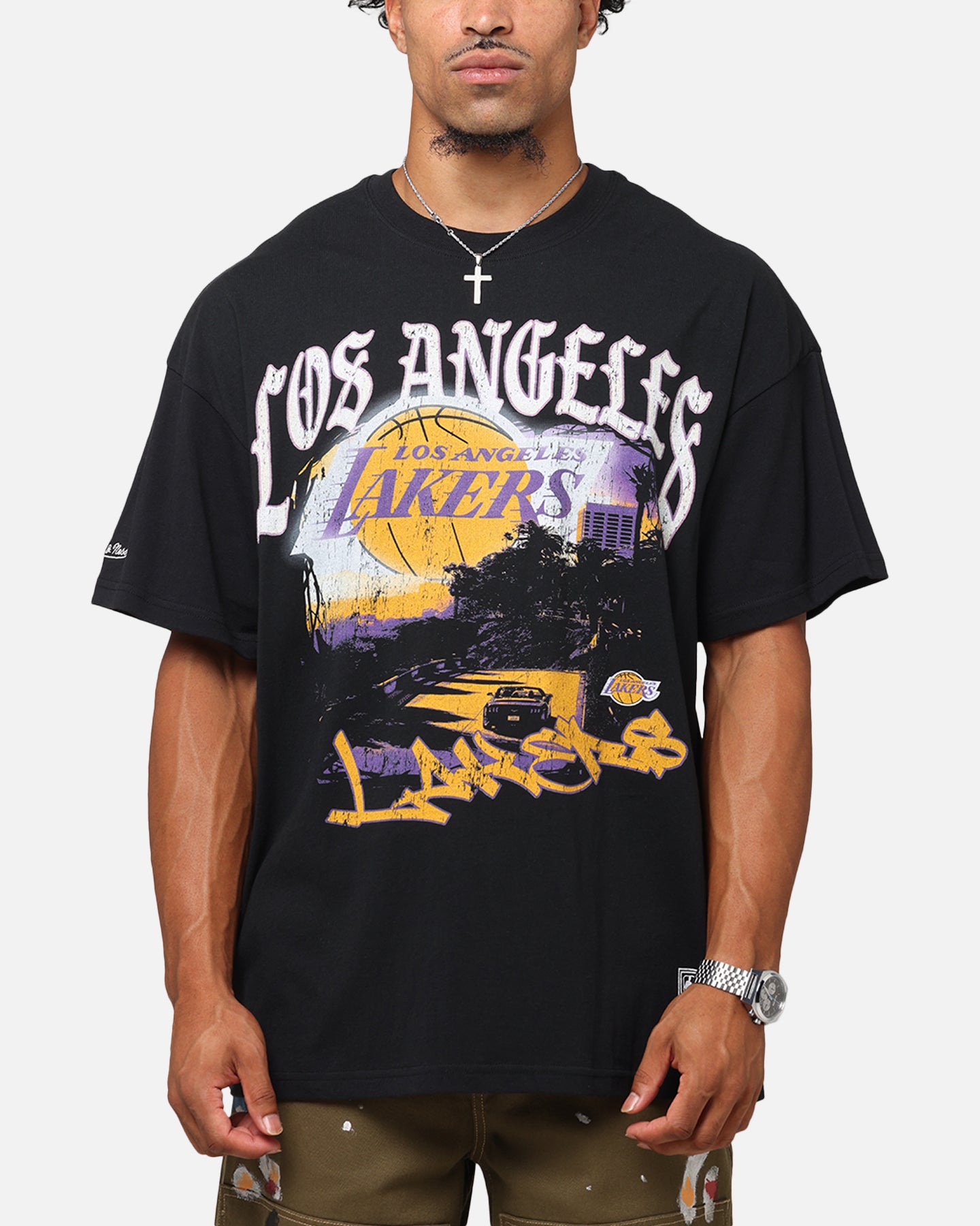 Mitchell & Ness Los Angeles Lakers Soaring T-Shirt Black、mySite、zt4zffjzw