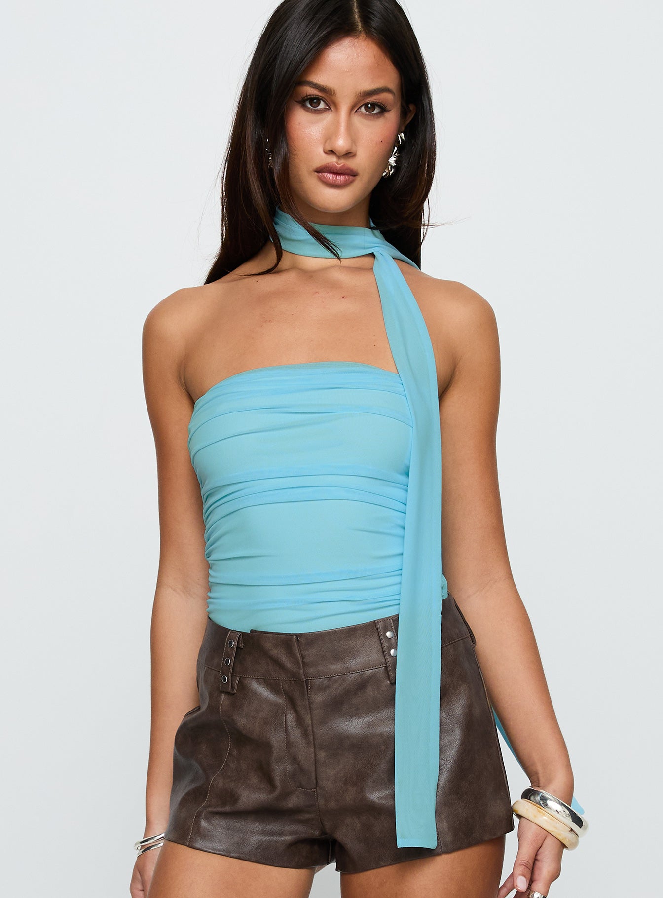 Sorelle Scarf Bodysuit Blue、mySite、solidvoid