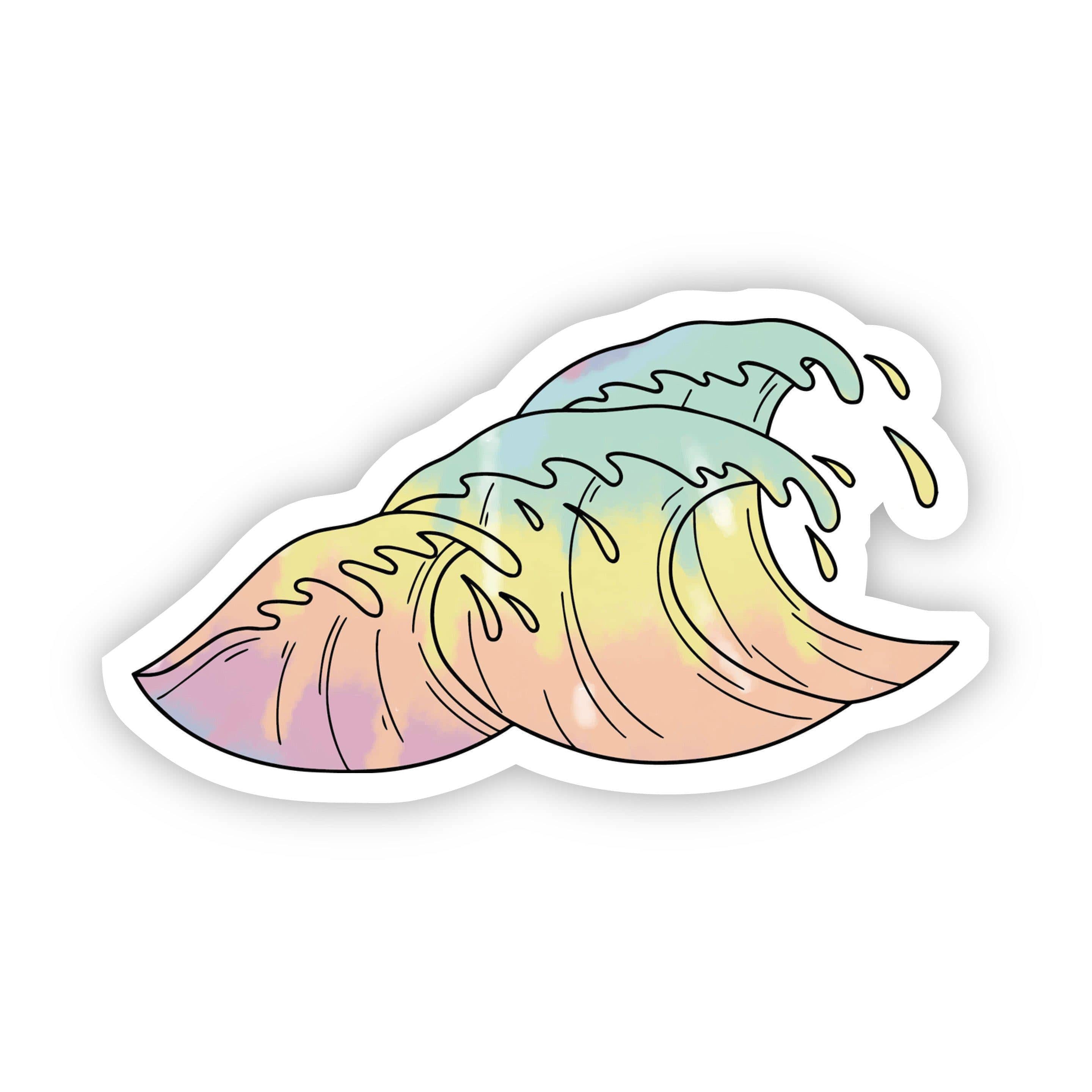  Tie Dye Waves Aesthetic Sticker、mySite、elrpsem3k