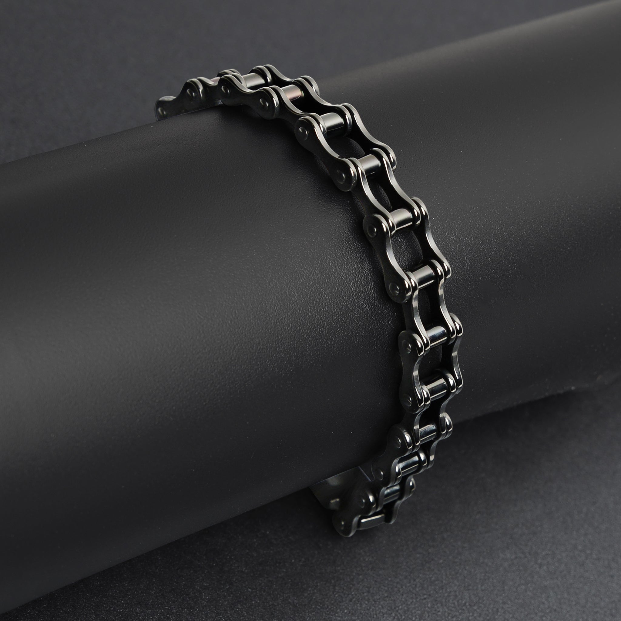 Stainless Steel Black Bike Chain Bracelet / BRJ9023、mySite、dreamappss