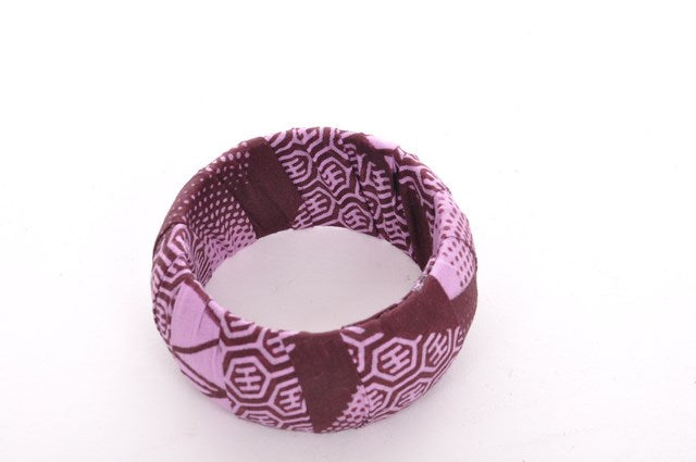 Lilac and Brown African Print Bangle-DPBGM008B、mySite、solidvoid