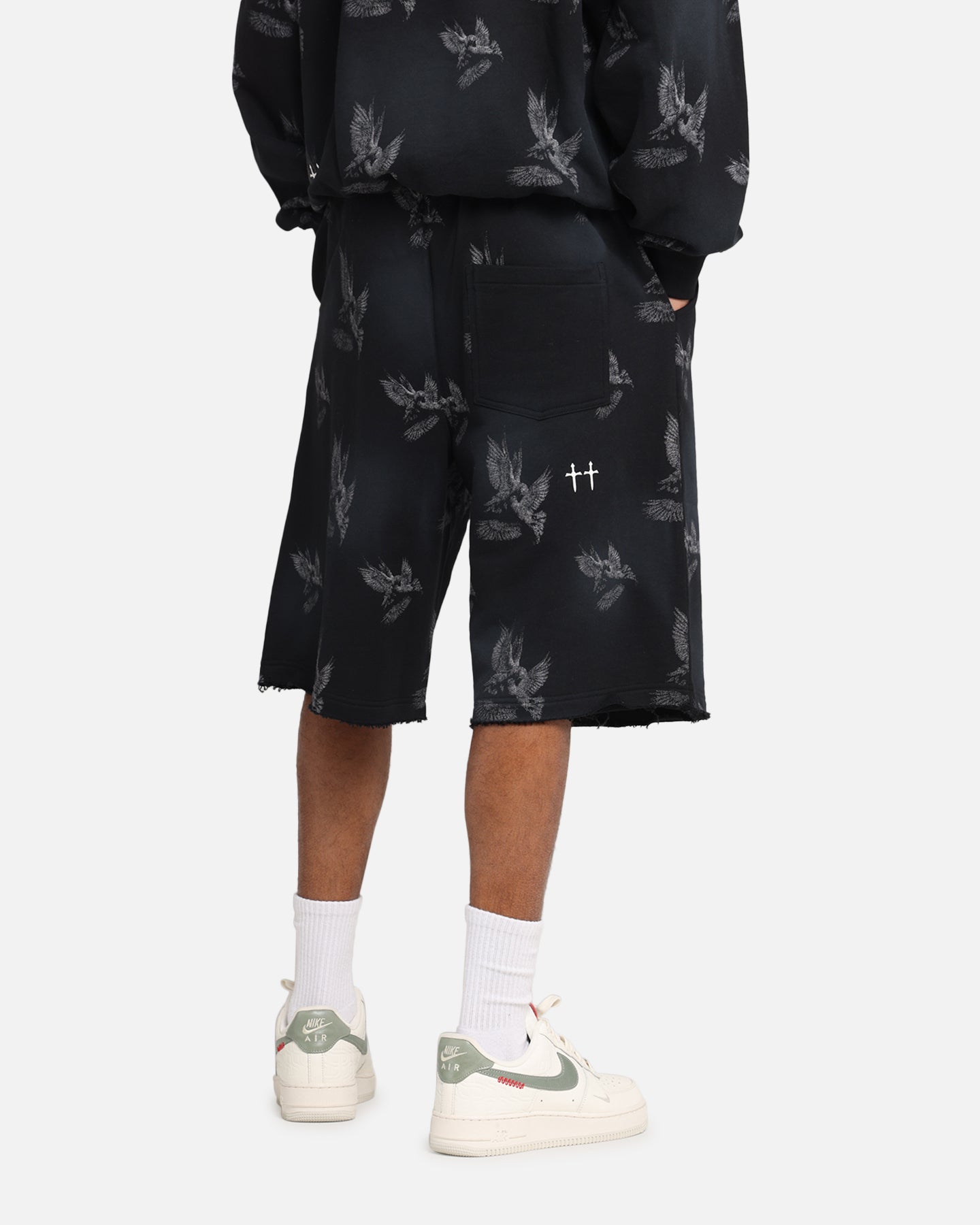 Saint Morta Doves Baggy Sweat Shorts Vintage Black、mySite、zt4zffjzw