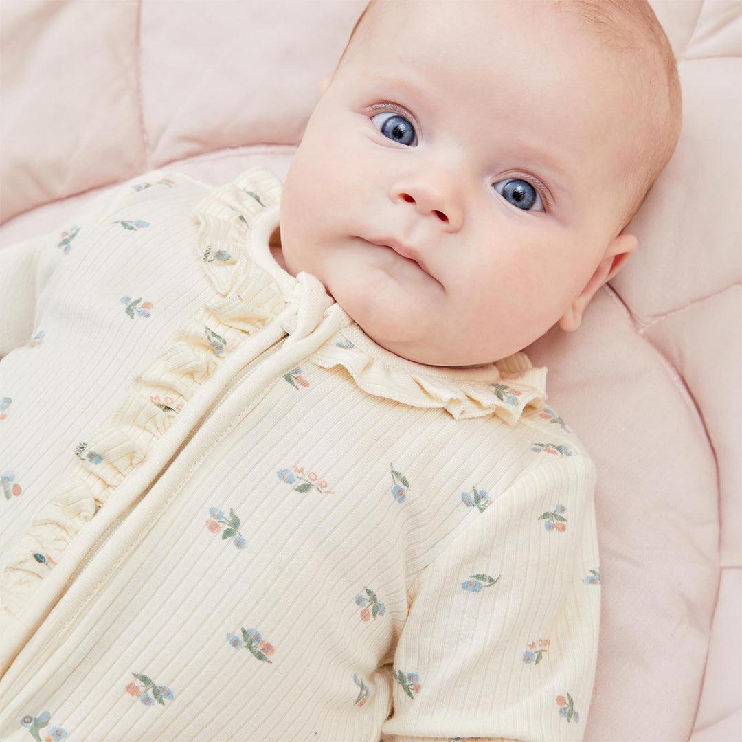  MORI Ribbed Floral Print Two Way Zip-Up Sleepsuit - Floral Print、mySite、merchandisen