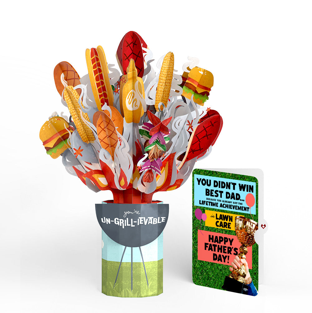 Grill Master Father's Day Bouquet and Trophy Lawn Care Sentiment Set、mySite、solidvoid