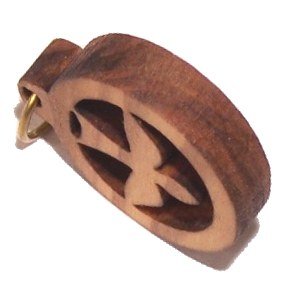  Olive wood Dove Pendant (3.75 cm or 1.5 diameter)、mySite、elrpsem3k