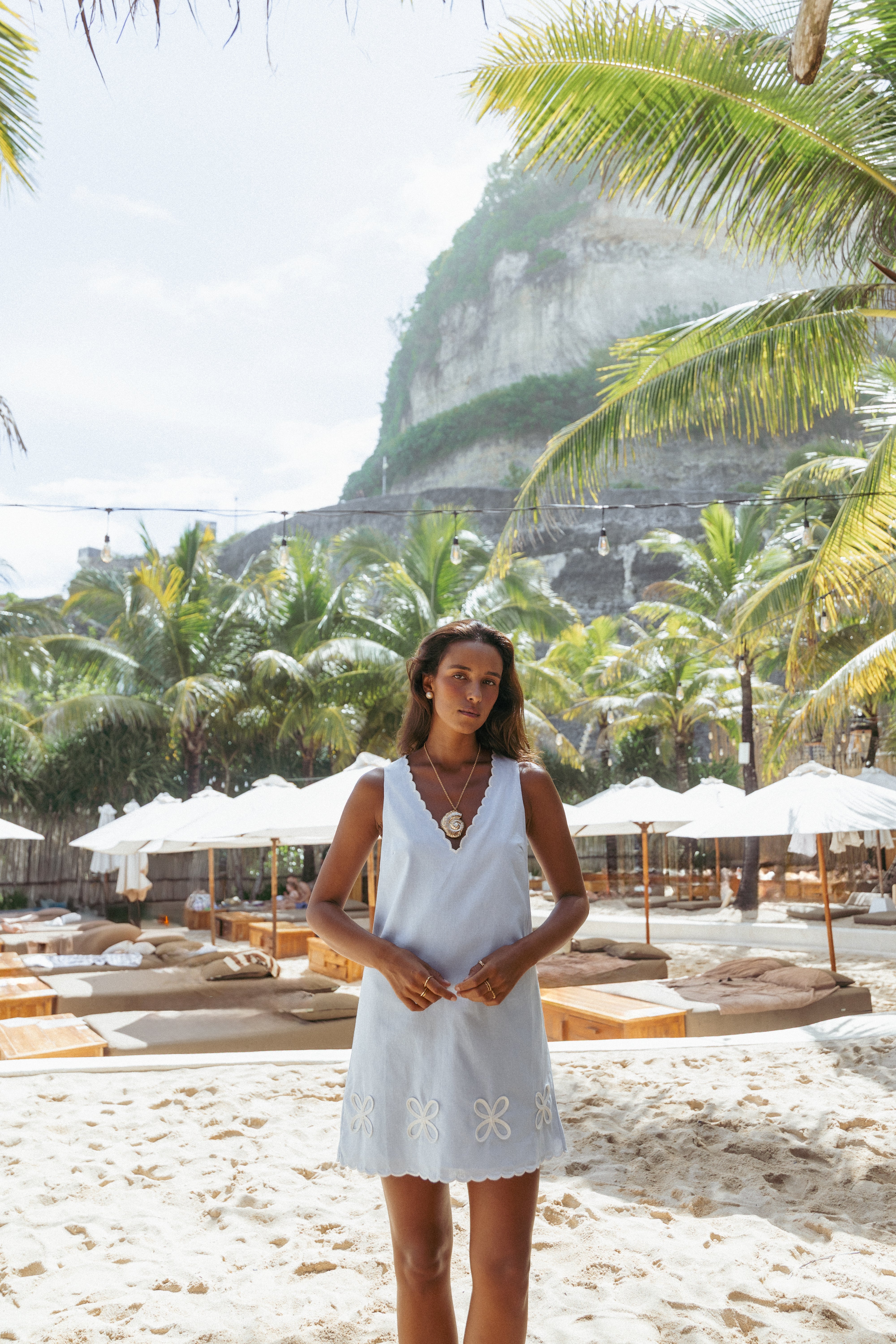  Thalia Mini Dress - Blue/White、mySite、sugarbowlscore