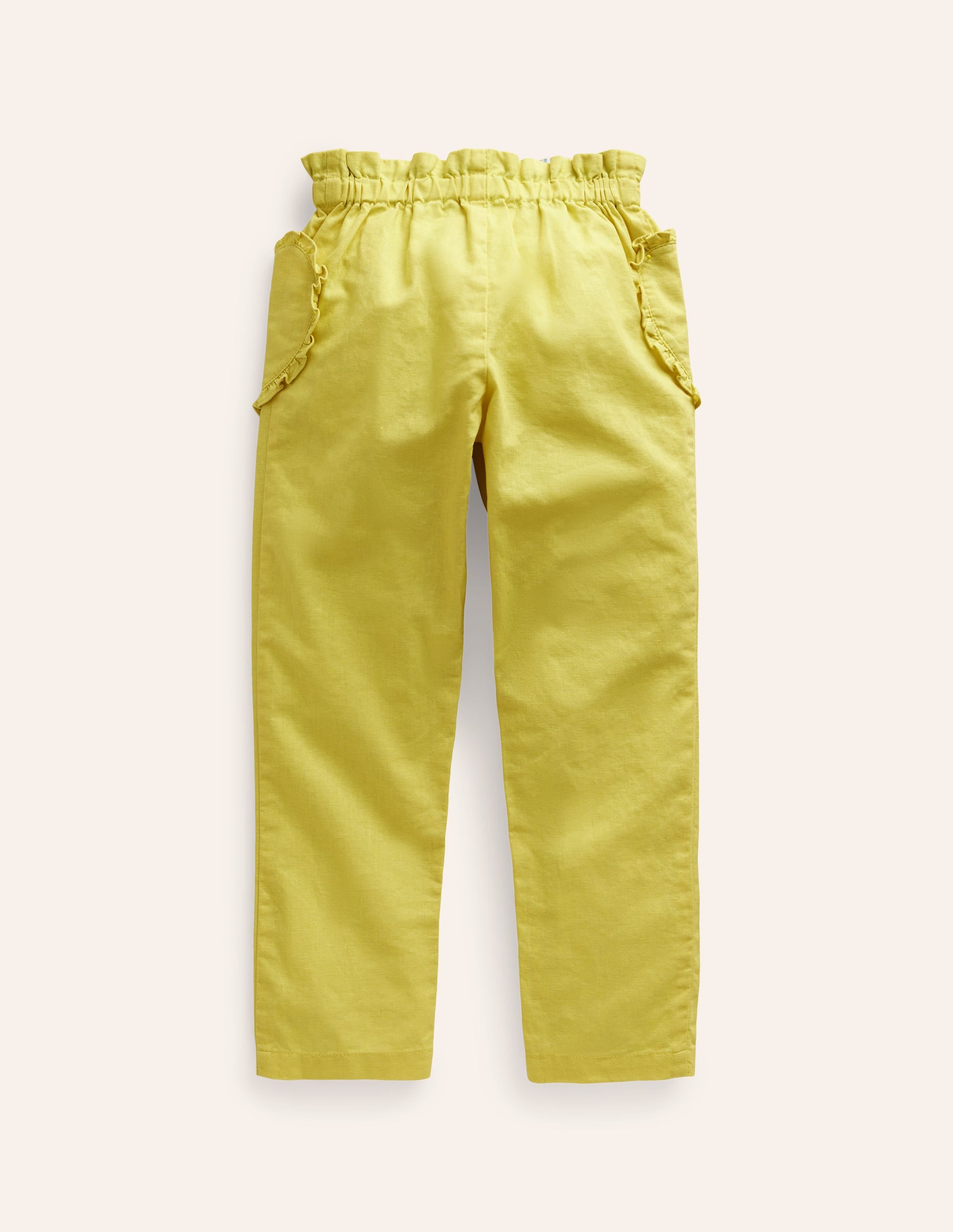  Cotton Linen Pull-on Trousers-Zest Yellow、mySite、ashleygrahame