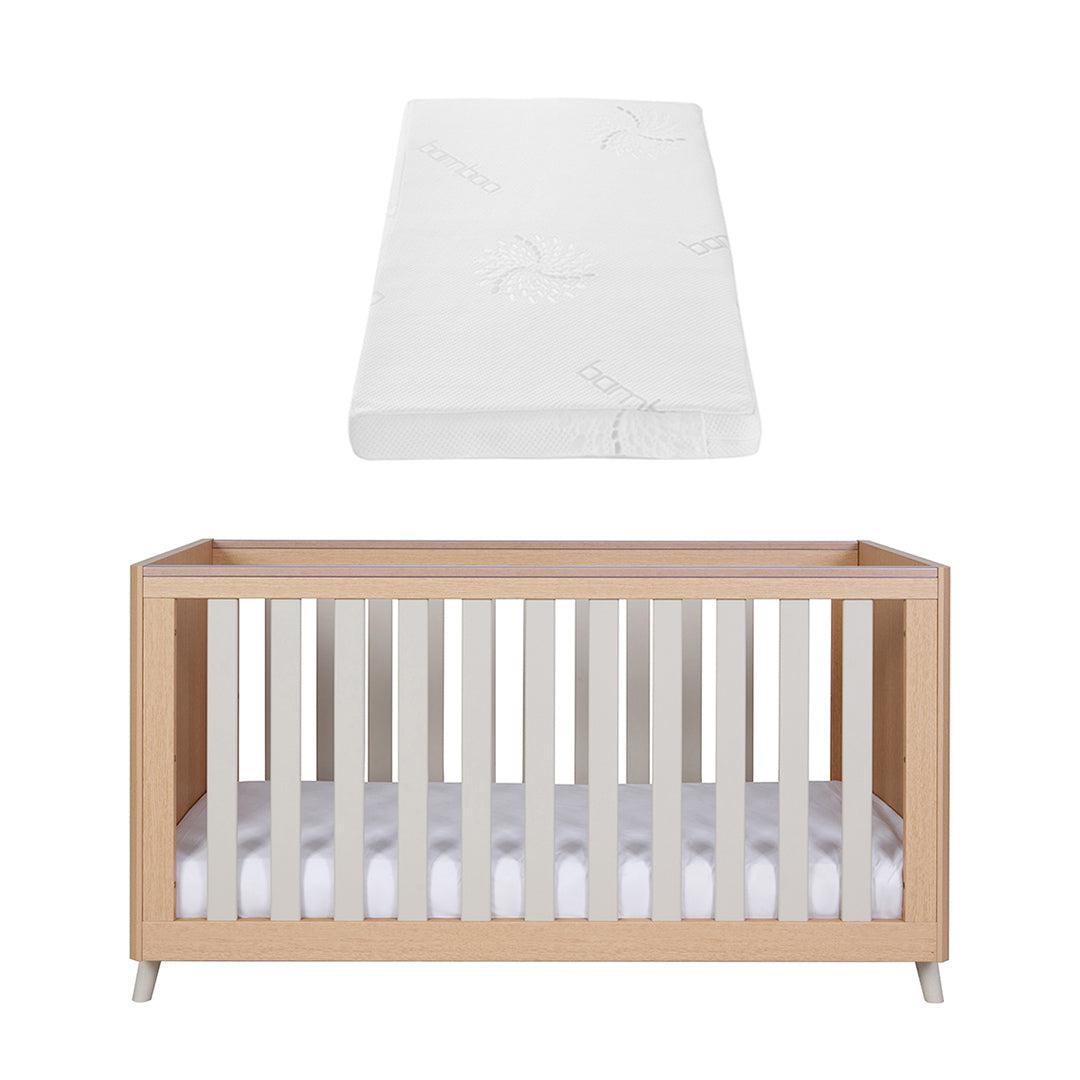  Tutti Bambini Fika Cot Bed - Light Oak/White Sand、mySite、merchandisen