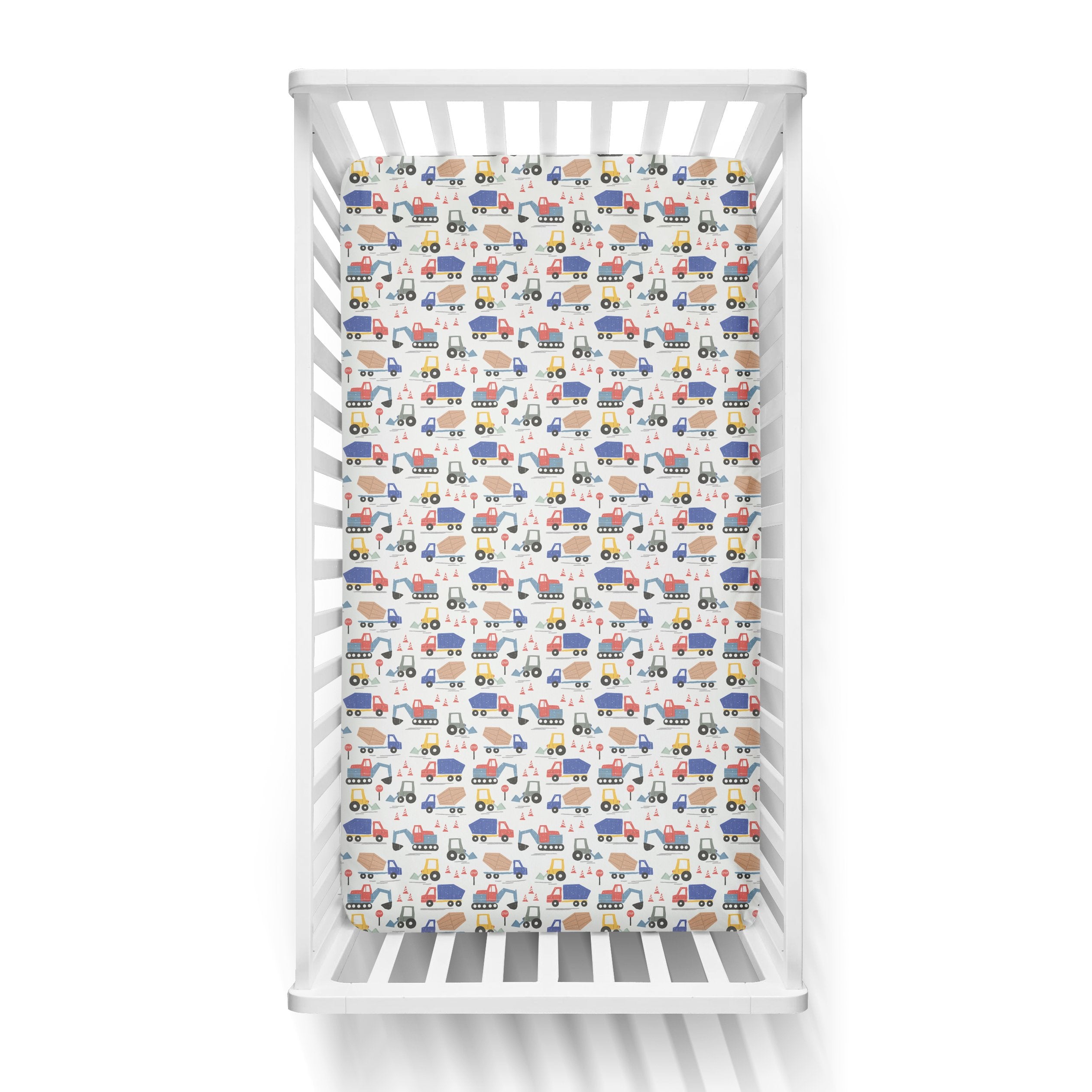Construction Fitted Crib Sheet、mySite、g9winljtr