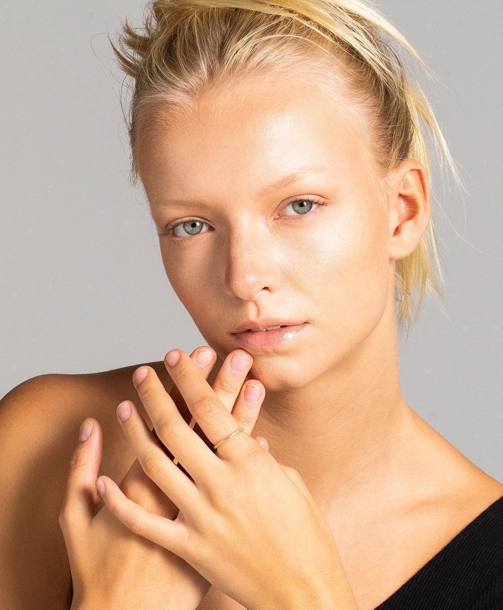 Mila Ring Blue 18ct Gold Plated、mySite、botmansion