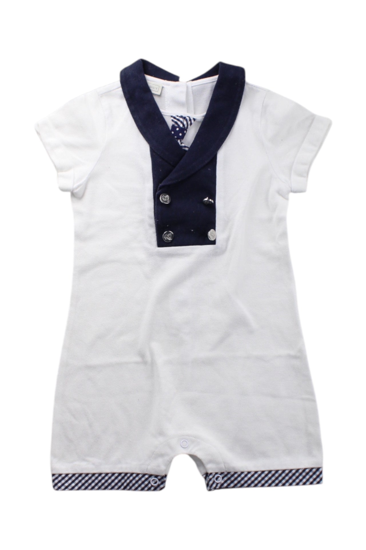 Nicholas & Bears Navy Collar Romper 6-12M、mySite、g9winljtr
