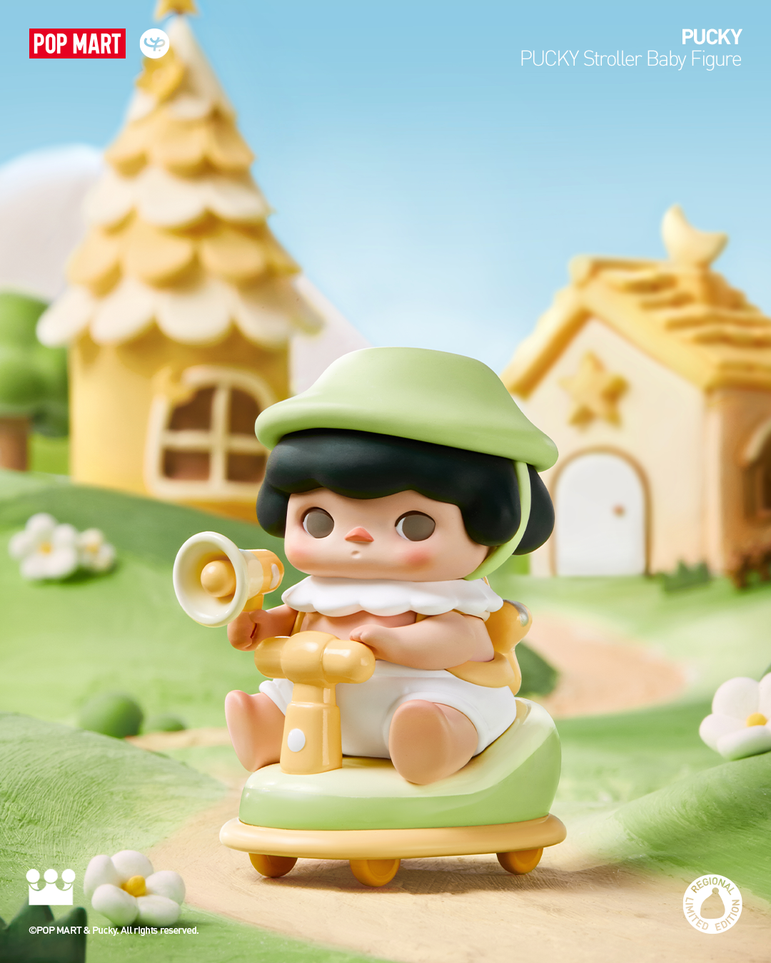  POP MART PUCKY Stroller Baby Figure、mySite、greenlandpopulation