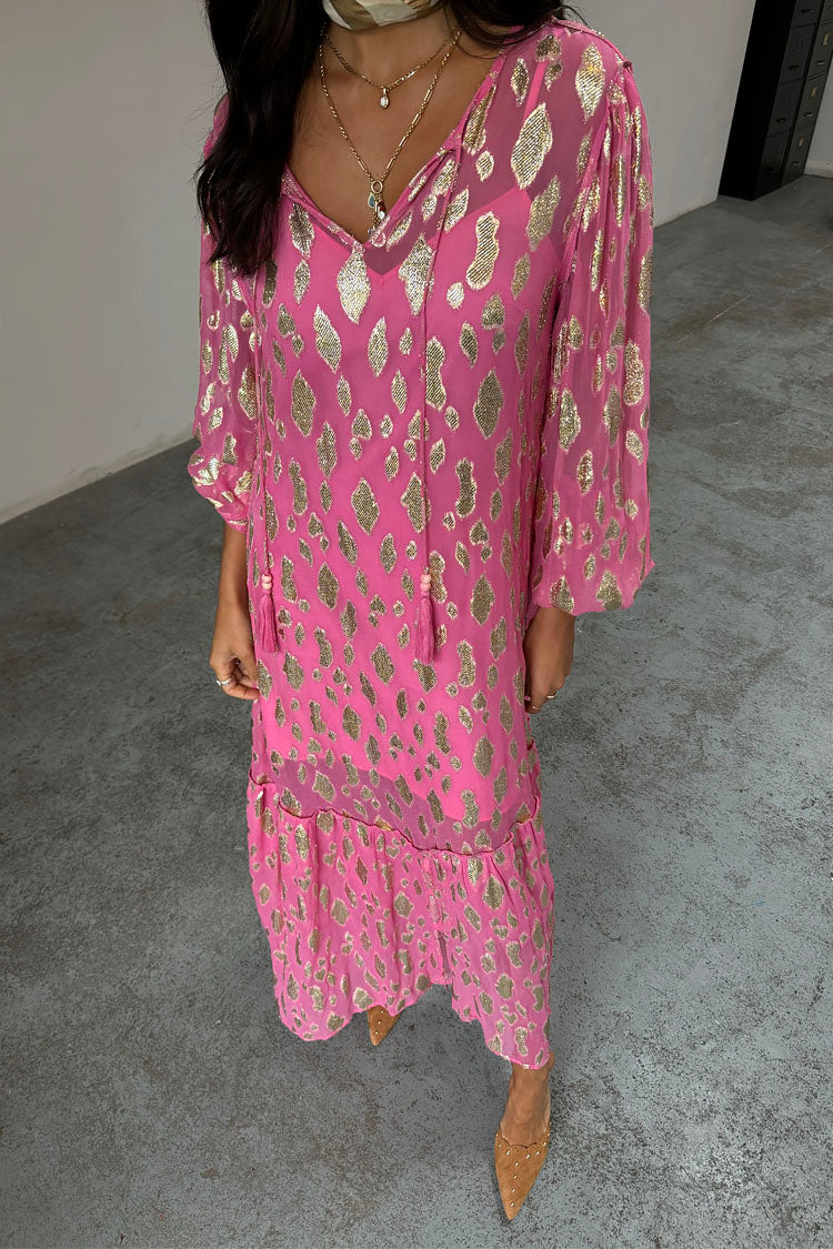 Pink Jacquard Harmony Dress Petite、mySite、solidvoid