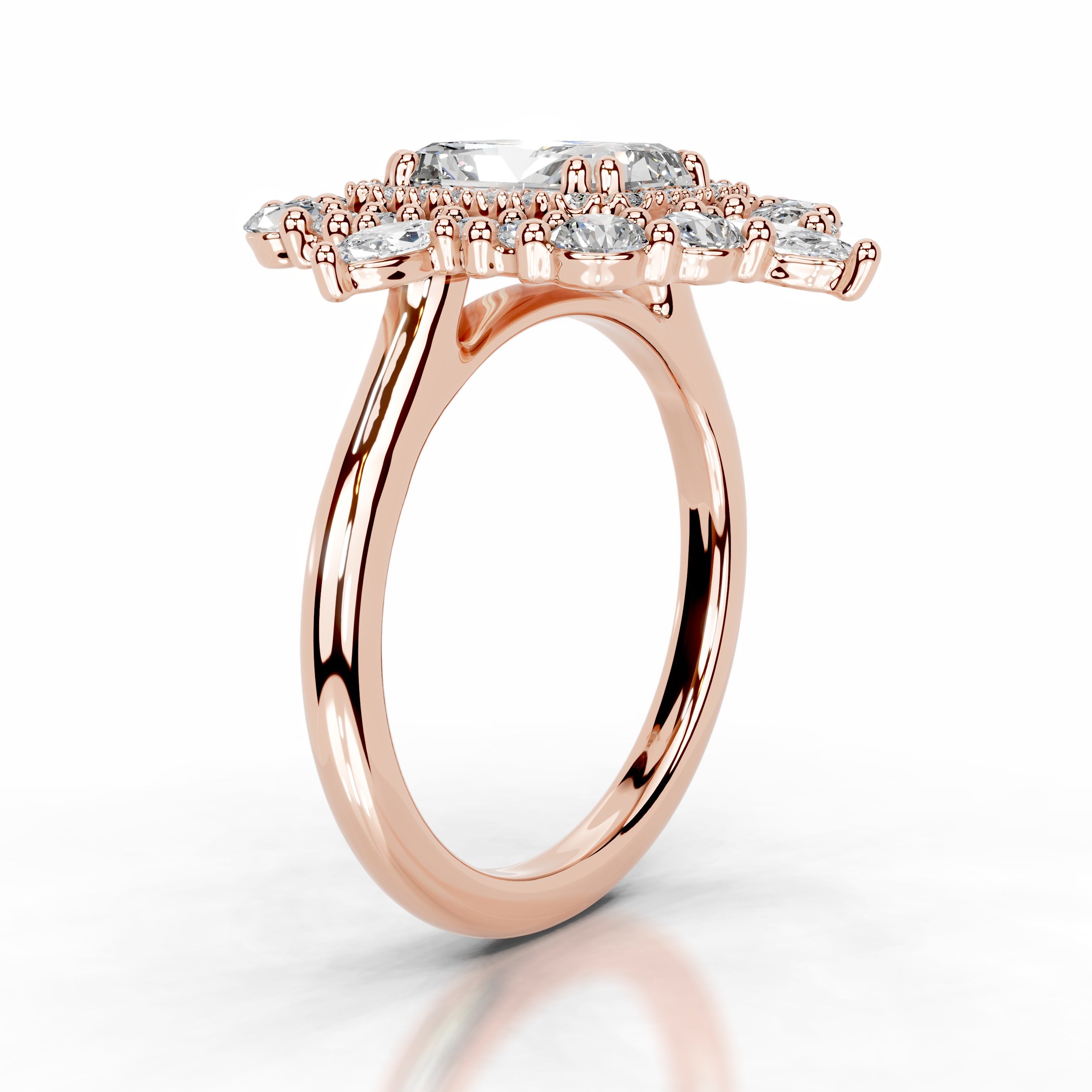 Alberta Diamond Engagement Ring - 14K Rose Gold、mySite、hinf8tx79