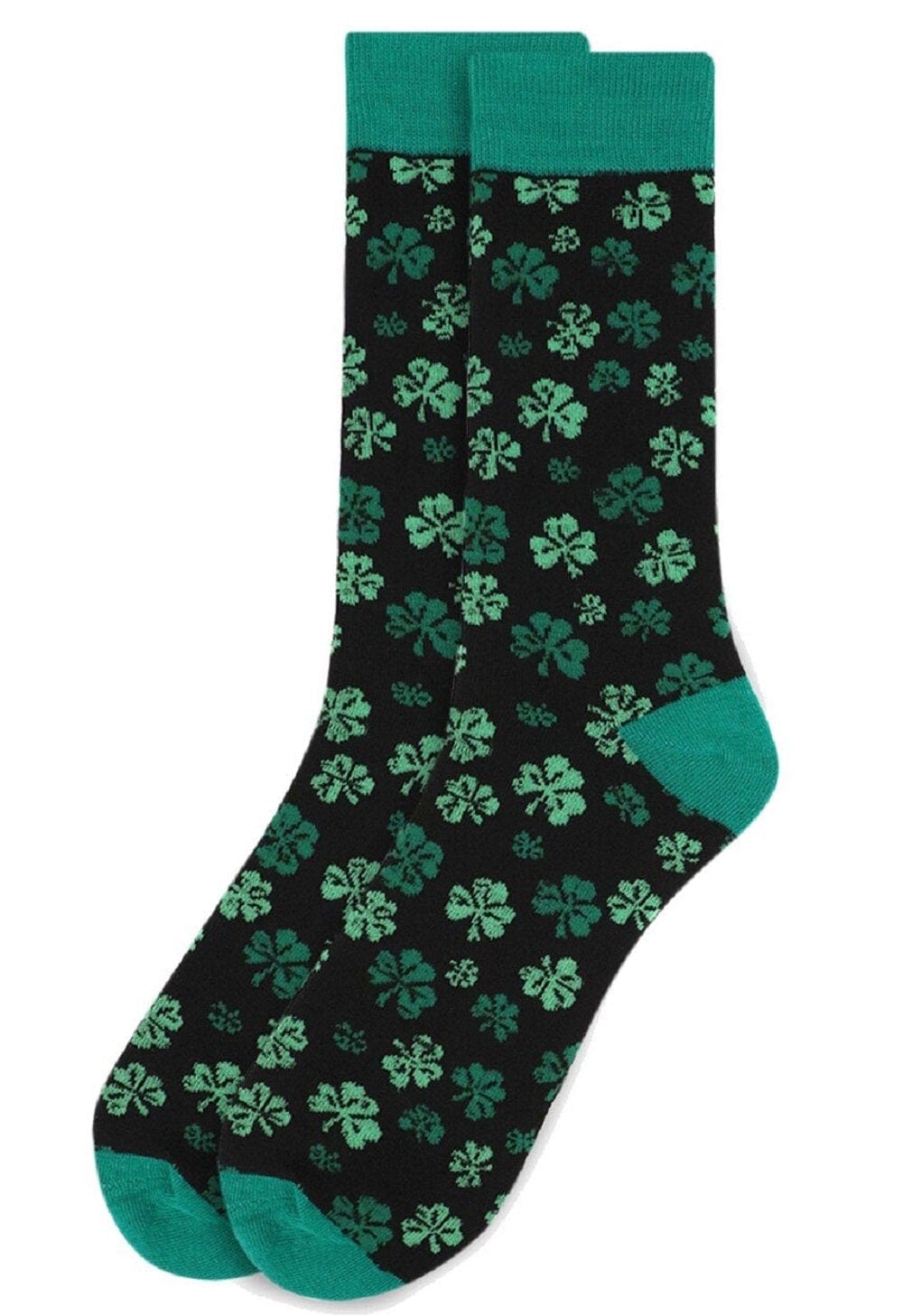 St Patrick's Day Four Leaf Clover Socks Men's & Women's Size Crew、mySite、g9winljtr