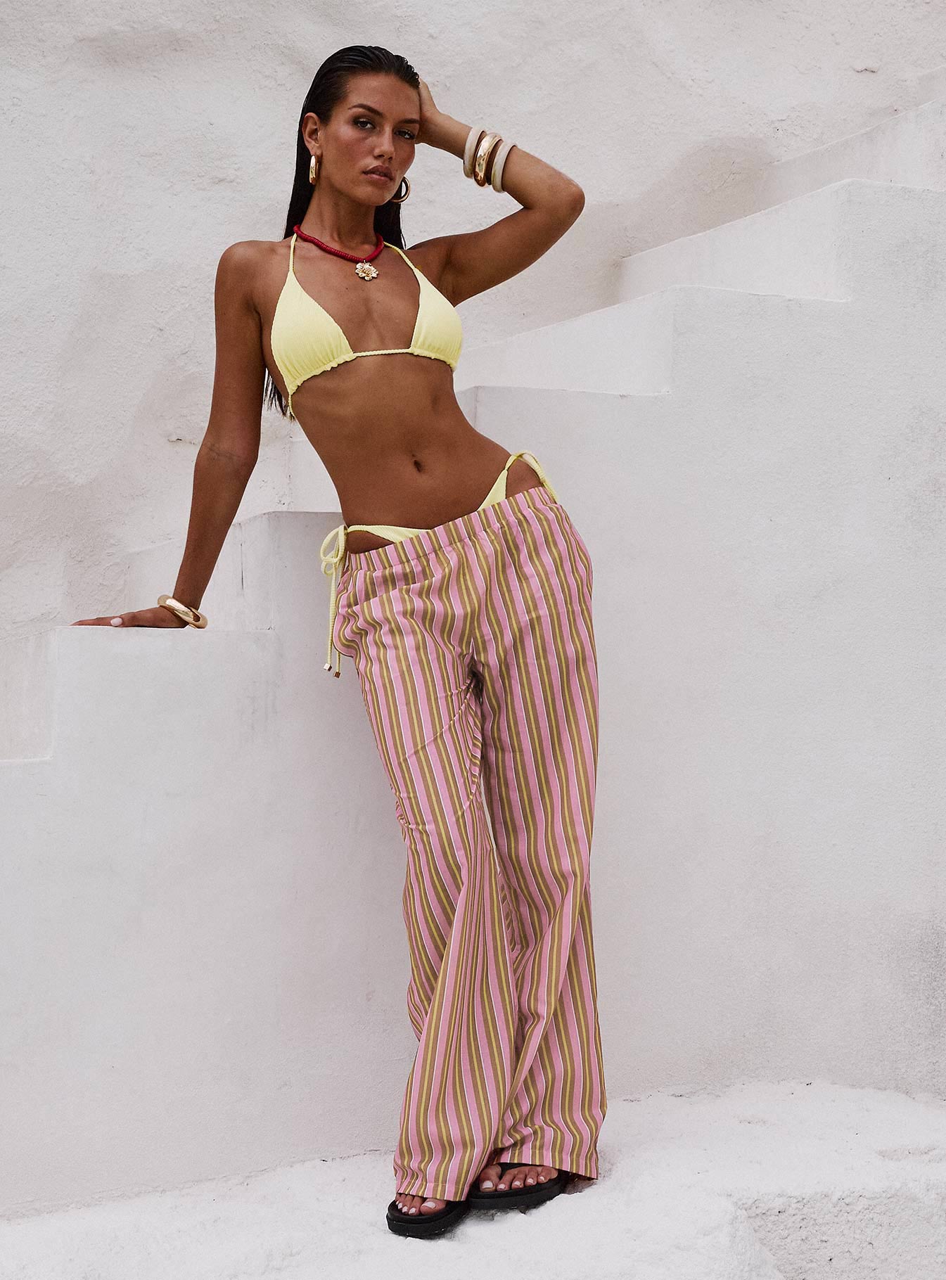 Taja Pants Pink Stripe、mySite、solidvoid