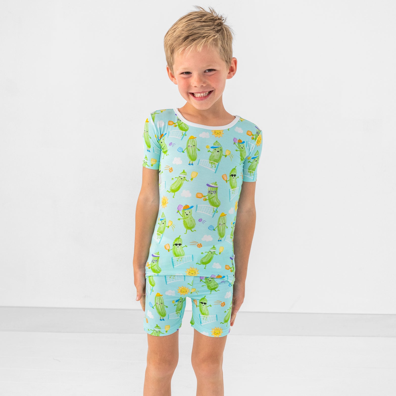 Pickle Power Two-Piece Short Sleeve & Shorts Pajama Set、mySite、g9winljtr