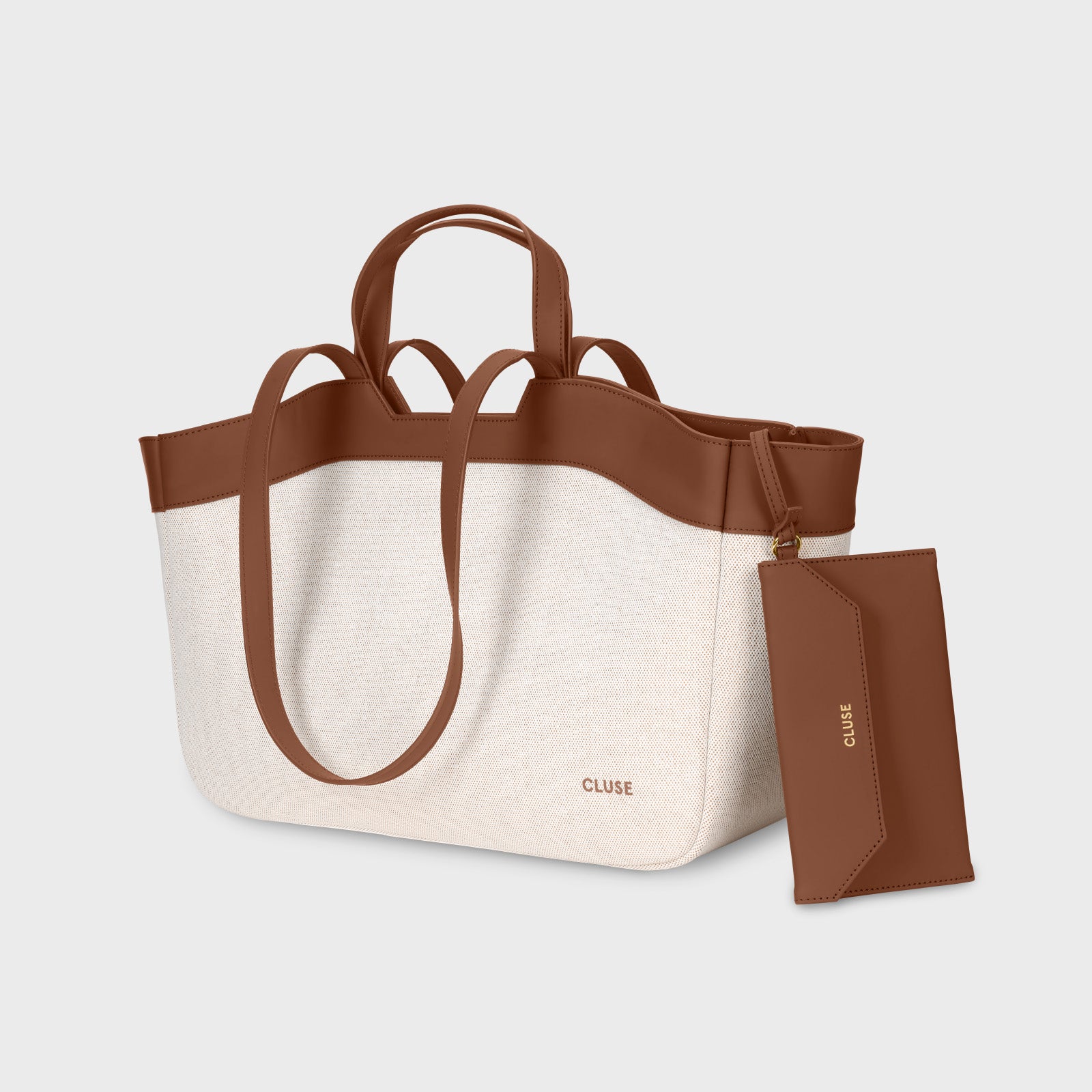 Tote Bag, Beige, Brown Colour、mySite、botmansion