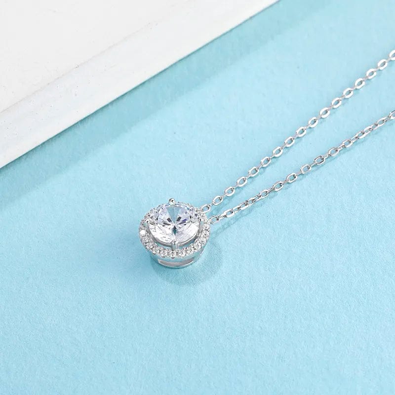 Moissanite Halo Jewelry 1ct Center Stone, 925 Sterling Silver Colors Available!、mySite、g9winljtr