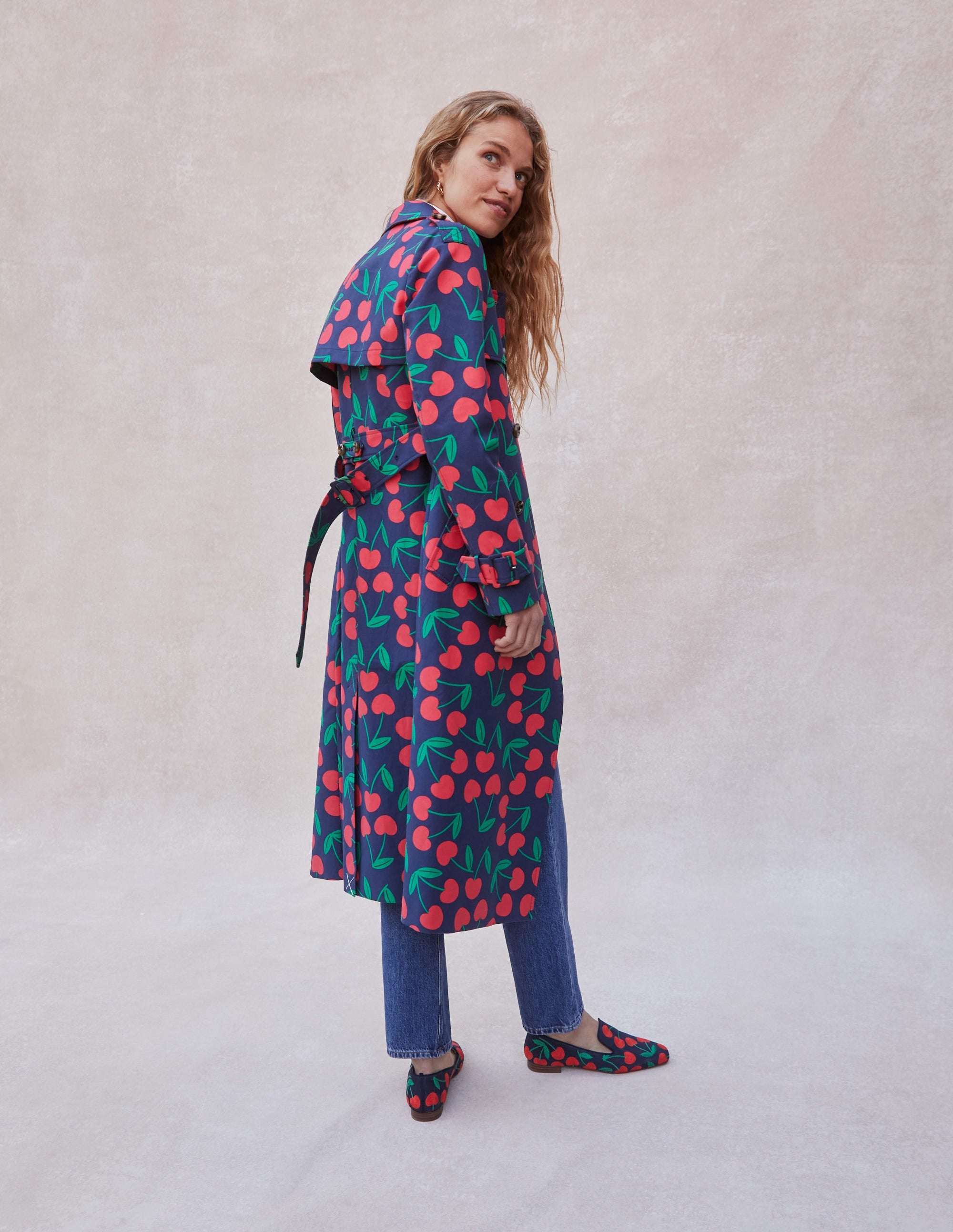  Cheltenham Trench Coat-French Navy, Cherry Scatter、mySite、ashleygrahame