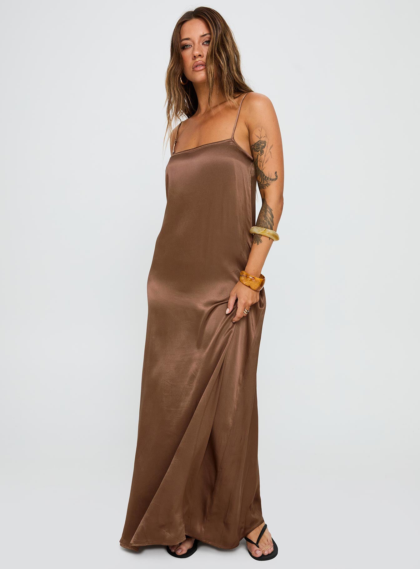 Apple Cider Maxi Dress Brown、mySite、solidvoid