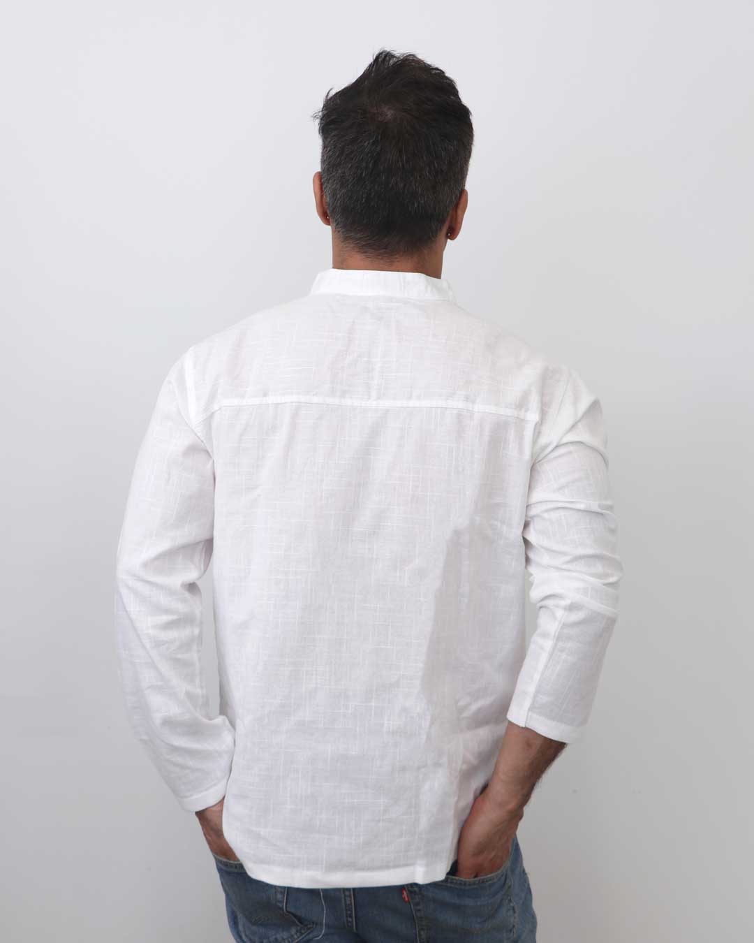Men’s White Thai Cotton Kurta Shirt、mySite、topwebapps