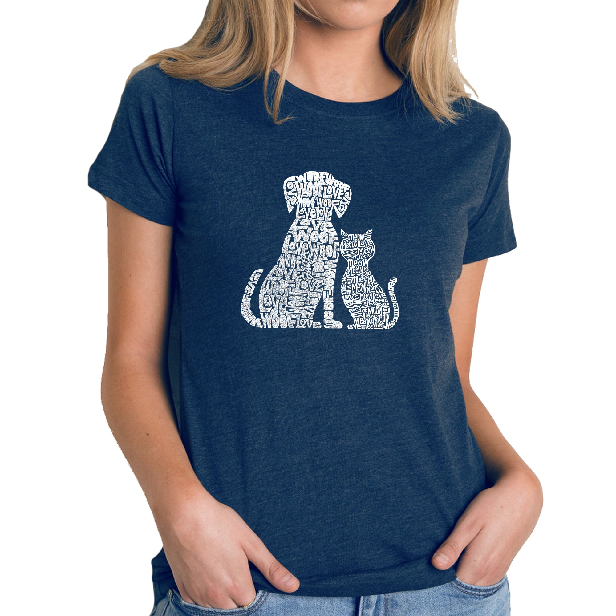 Dogs and Cats - Women's Premium Blend Word Art T-Shirt、mySite、camillekostekn
