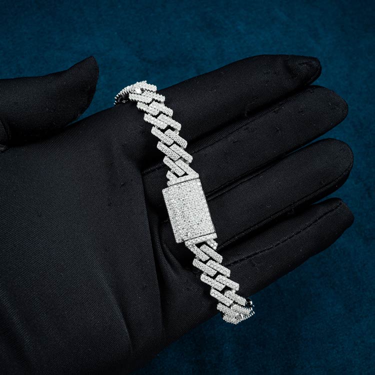 10MM Moissanite Cuban Link Bracelet 14K Gold、mySite、hinf8tx79