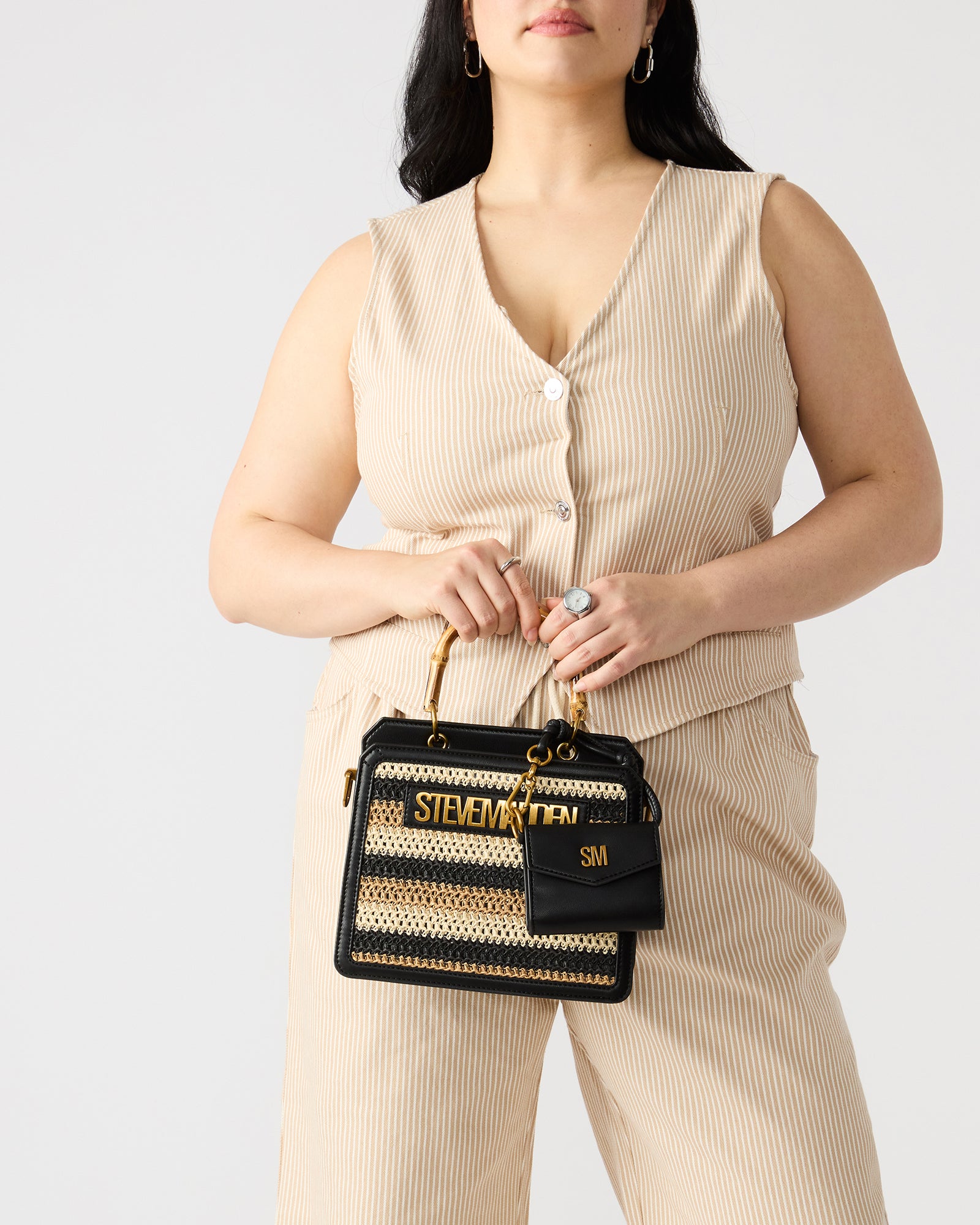 EVELYN BEACHY BAG BLACK/TAN、mySite、gtrtttuynbv