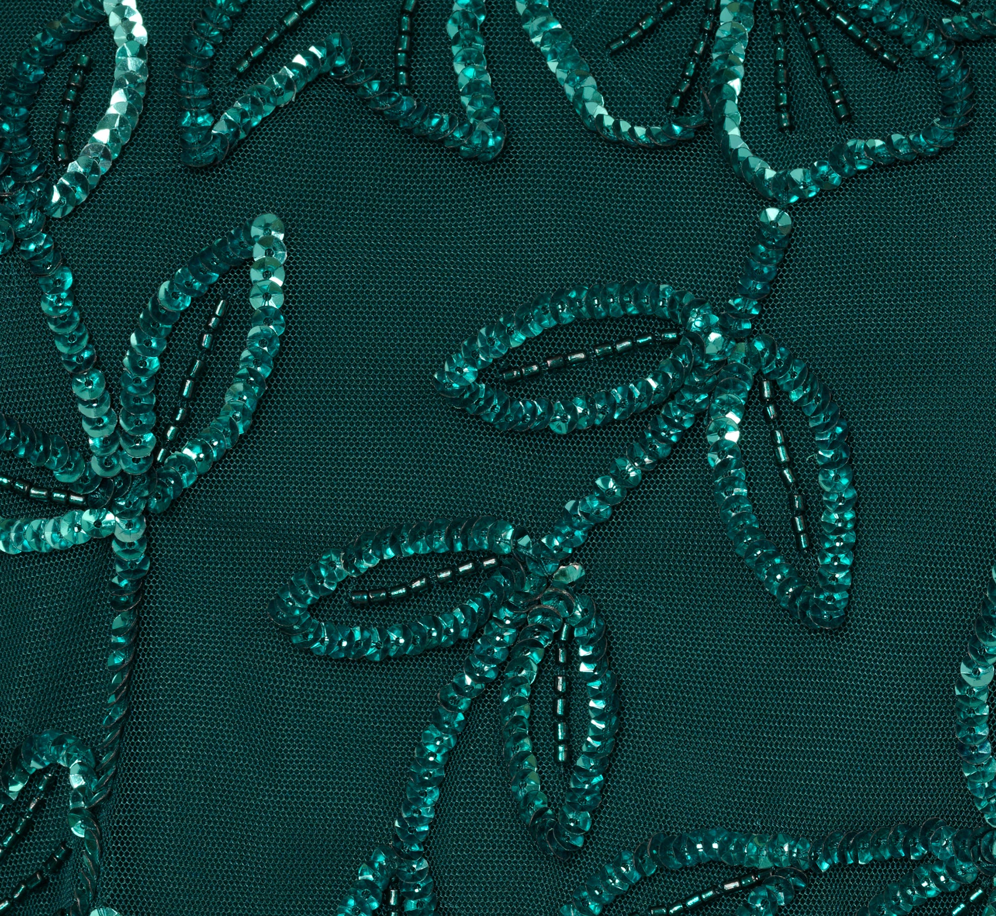 Sleeveless Blouson Mermaid Gown With Jasmine Beading In Gem Green、mySite、solidvoid