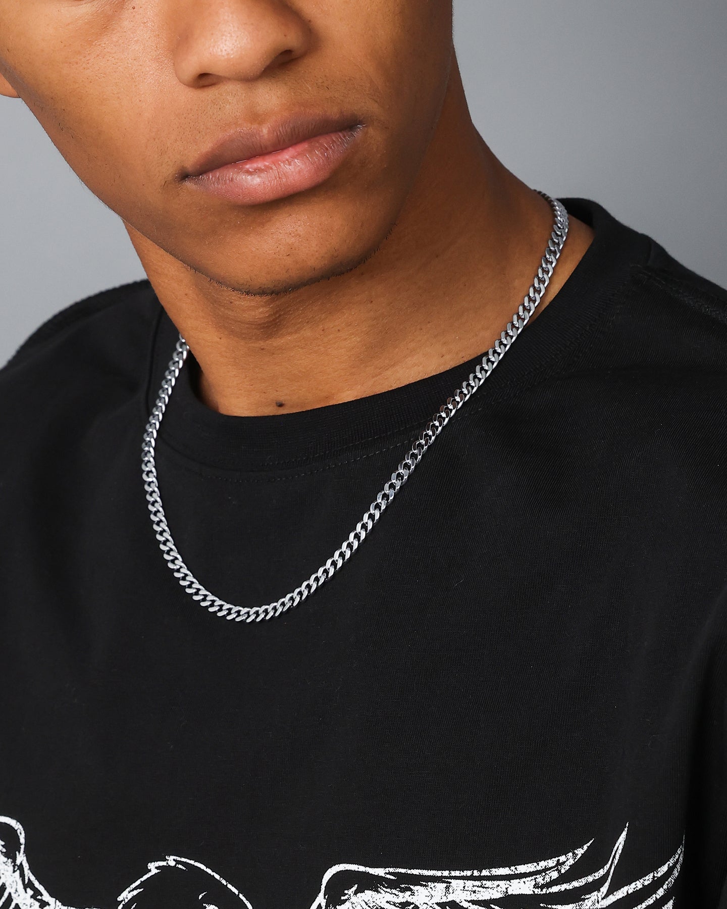 NXS 5mm Cuban Link Chain White Gold、mySite、zt4zffjzw