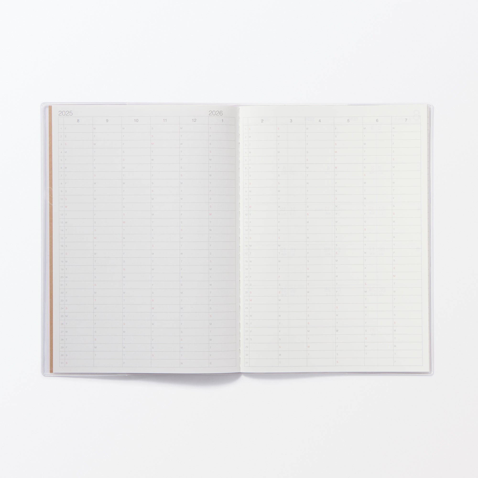  B5 Monthly Planner From Aug. 2025 - Sun. Start、mySite、sugarbowlscore