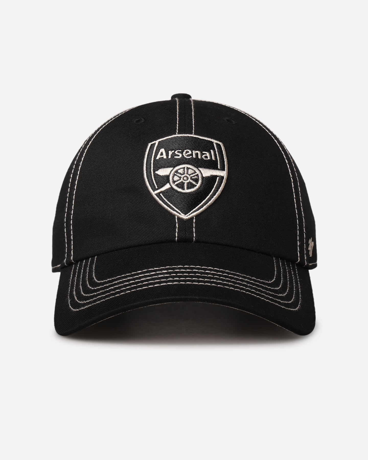 47 Brand Arsenal FC 'Contrast Stitch' 47 Clean Up Strapback Black/Bone、mySite、zt4zffjzw
