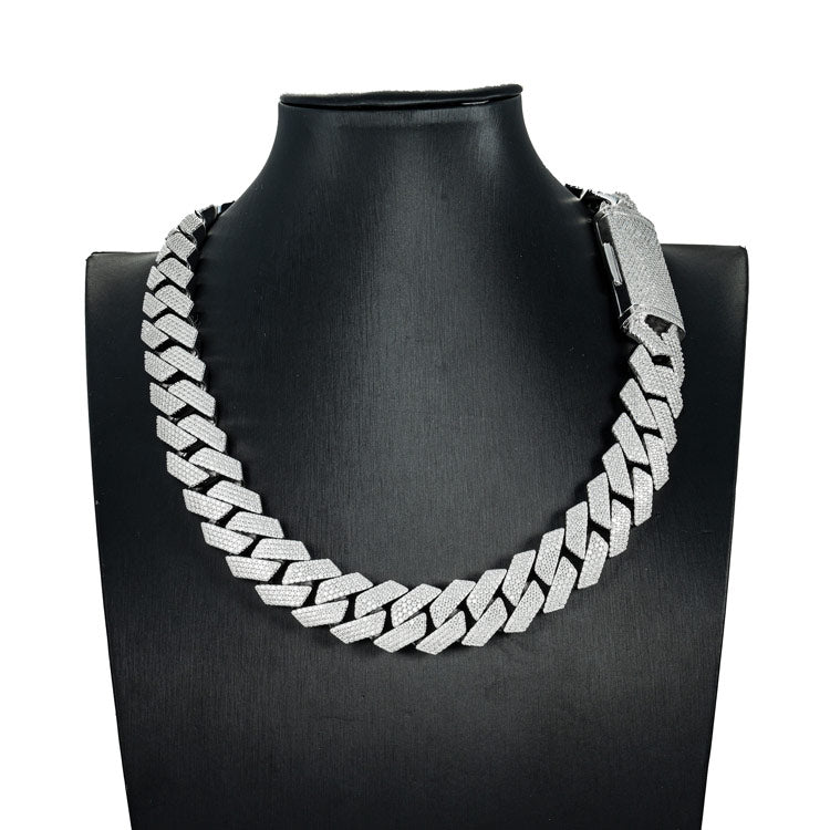 4 Row 20MM Moissanite Cuban Link Chain 14K Gold、mySite、hinf8tx79