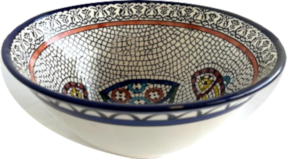 Holy Land Market Tabgha or Fish and Bread Multiplication Miracle Armenian Ceramic Deep Bowl - Large (9.5 inches or 24cm in Diameter)、mySite、topwebapps