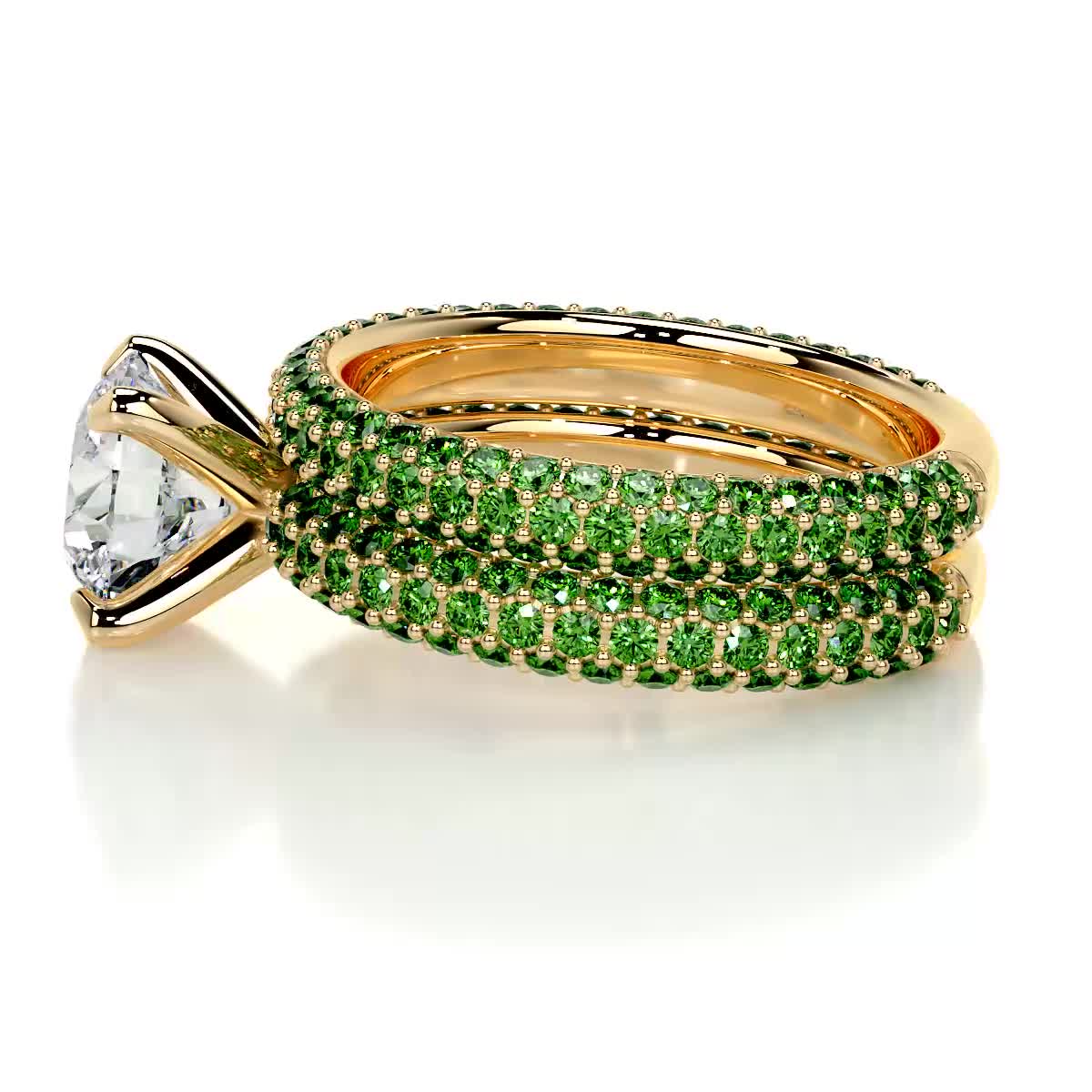 Charlotte Diamond & Gemstones Bridal Set (3.5 Carat) -18K Yellow Gold、mySite、hinf8tx79