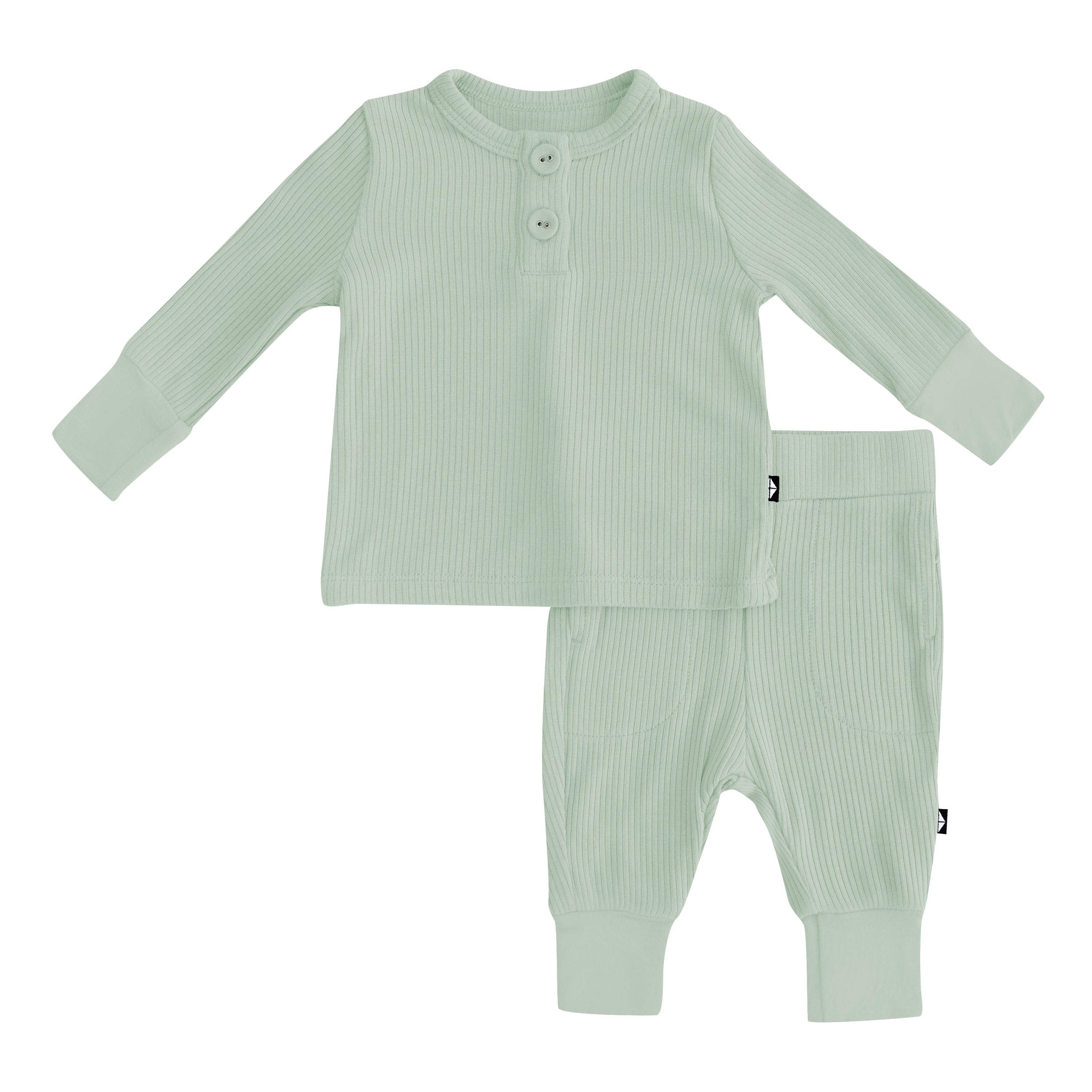  Ribbed Infant Henley Set in Thyme、mySite、layawaytickets