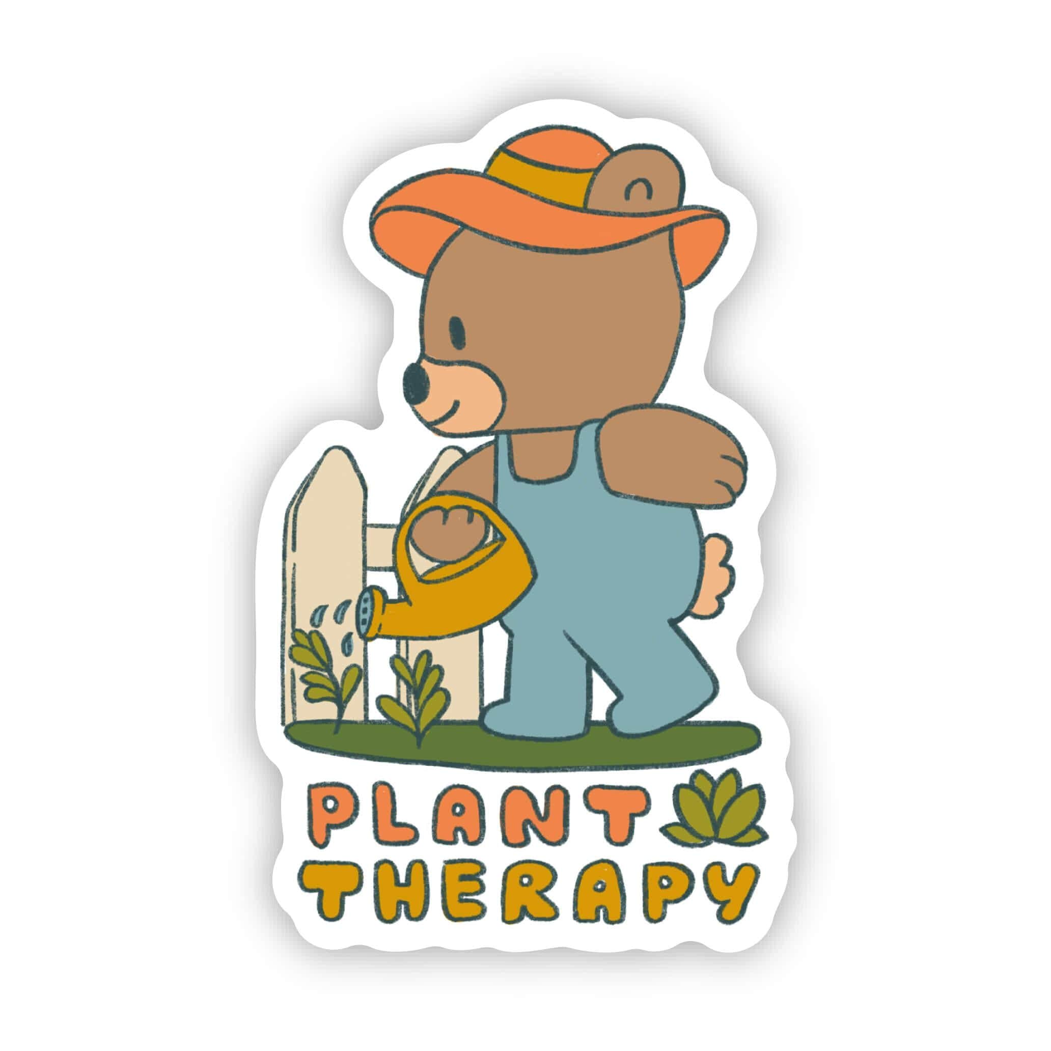 Plant Therapy Bear Watering Plant Sticker、mySite、ghnorth