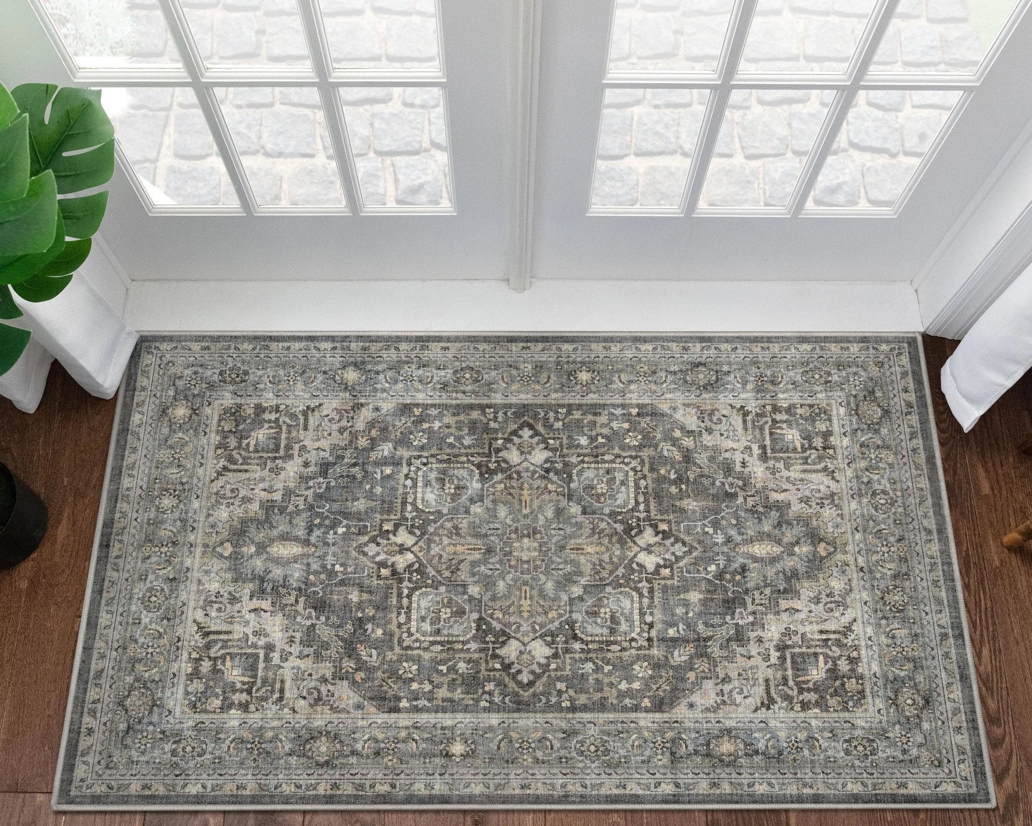 Tirana Vintage Medallion Oriental Flat-Weave Rug、mySite、gigharbornorthrealestate