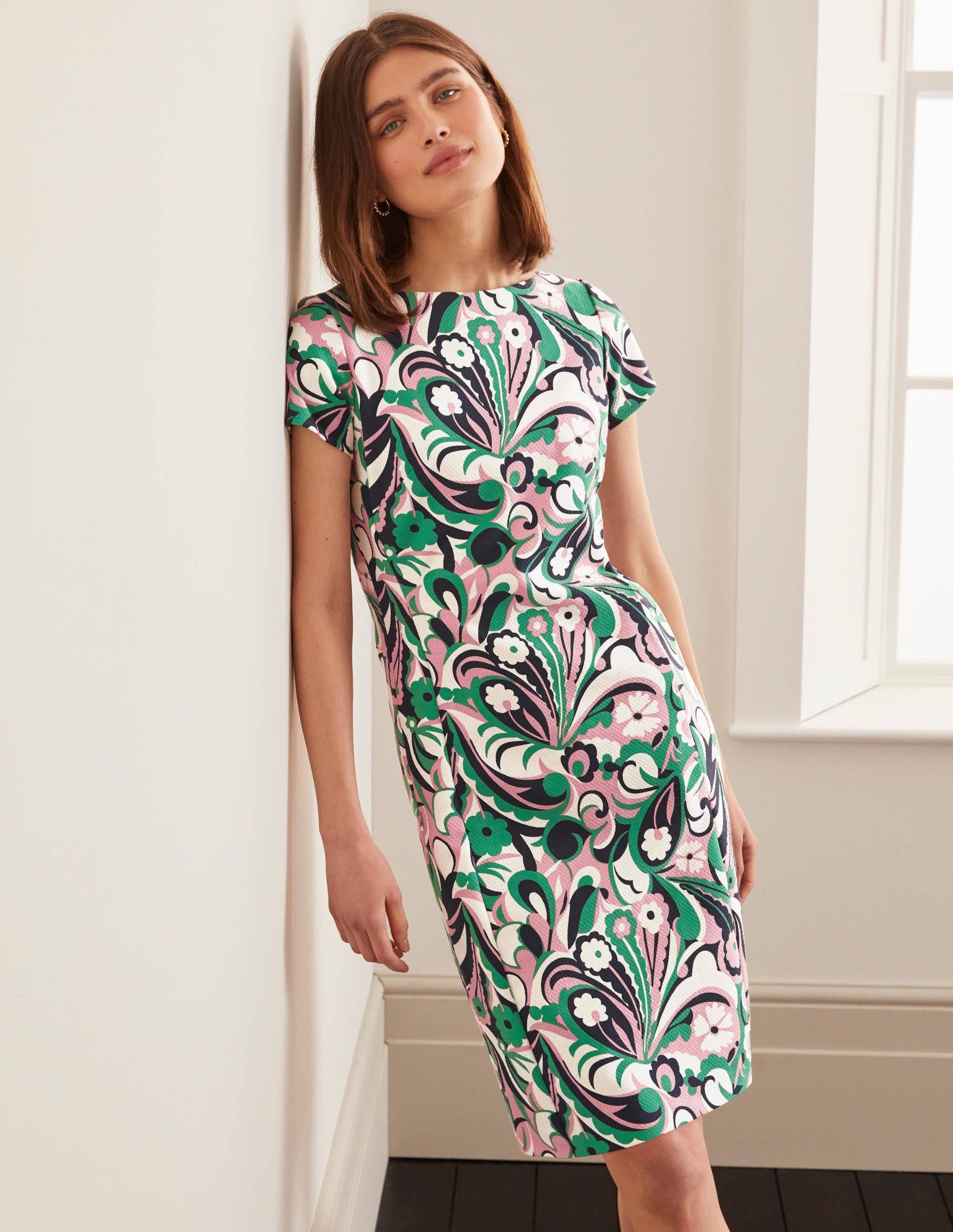  Nadia Textured Shift Dress-Formica Pink, Sunkissed Floral、mySite、ashleygrahame