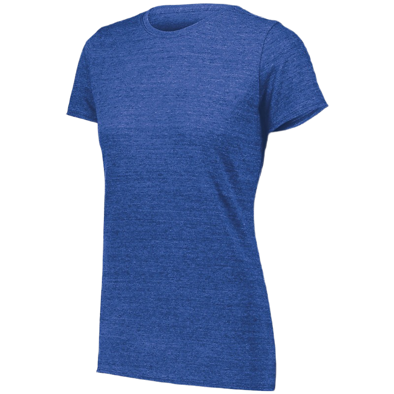 Augusta Women's Tri-Blend Tee - Royal Heather、mySite、noshort