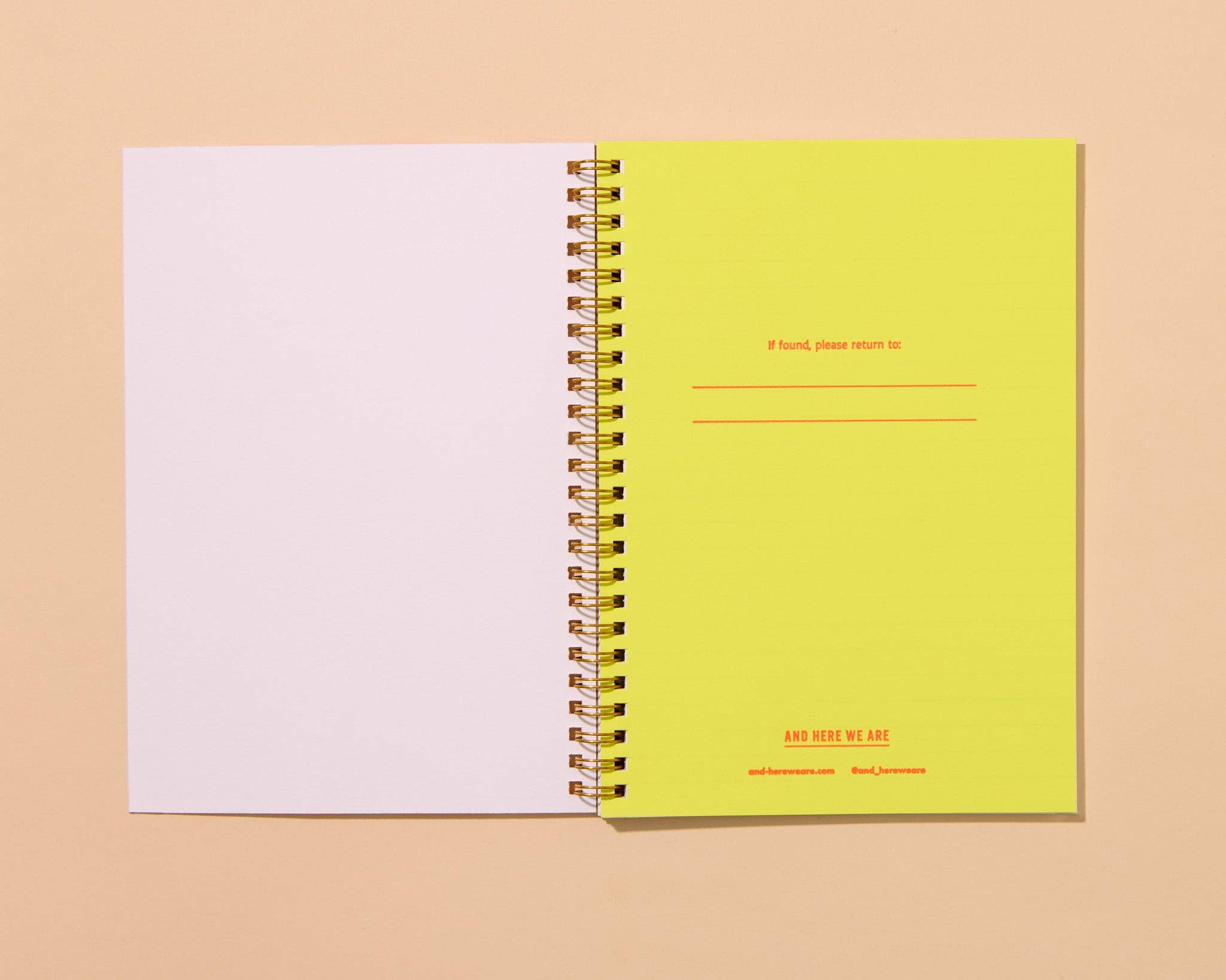 And Here We Are - Olives Letterpress Spiral Notebook - Made in USA、mySite、garagedoors4me
