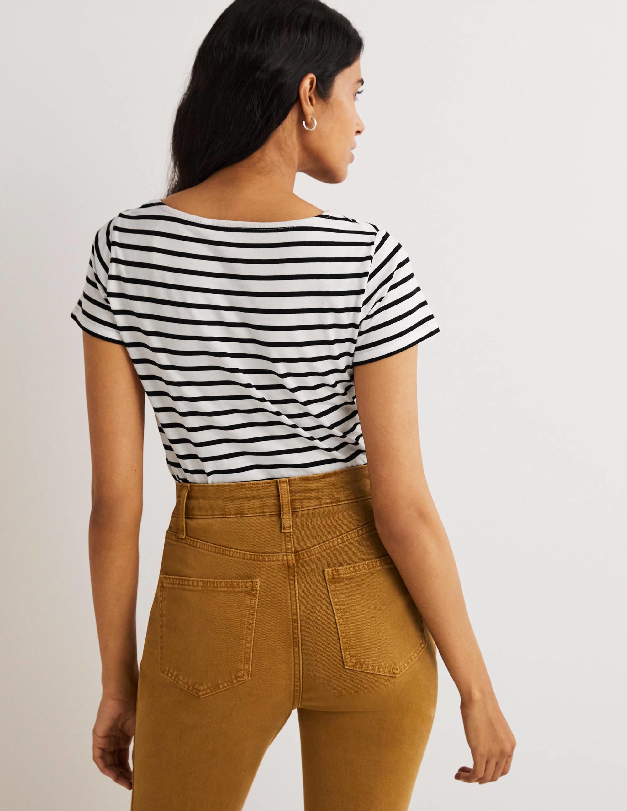  Short Sleeve Breton T-Shirt-Ivory / Black Stripe、mySite、ashleygrahame