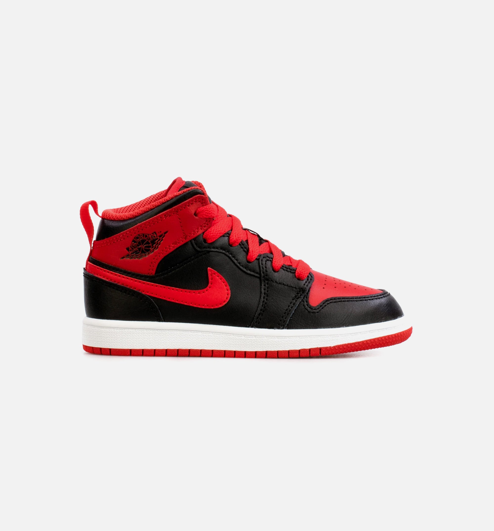 Air Jordan 1 Mid Preschool Lifestyle Shoe - Black/Red、mySite、dreamappss