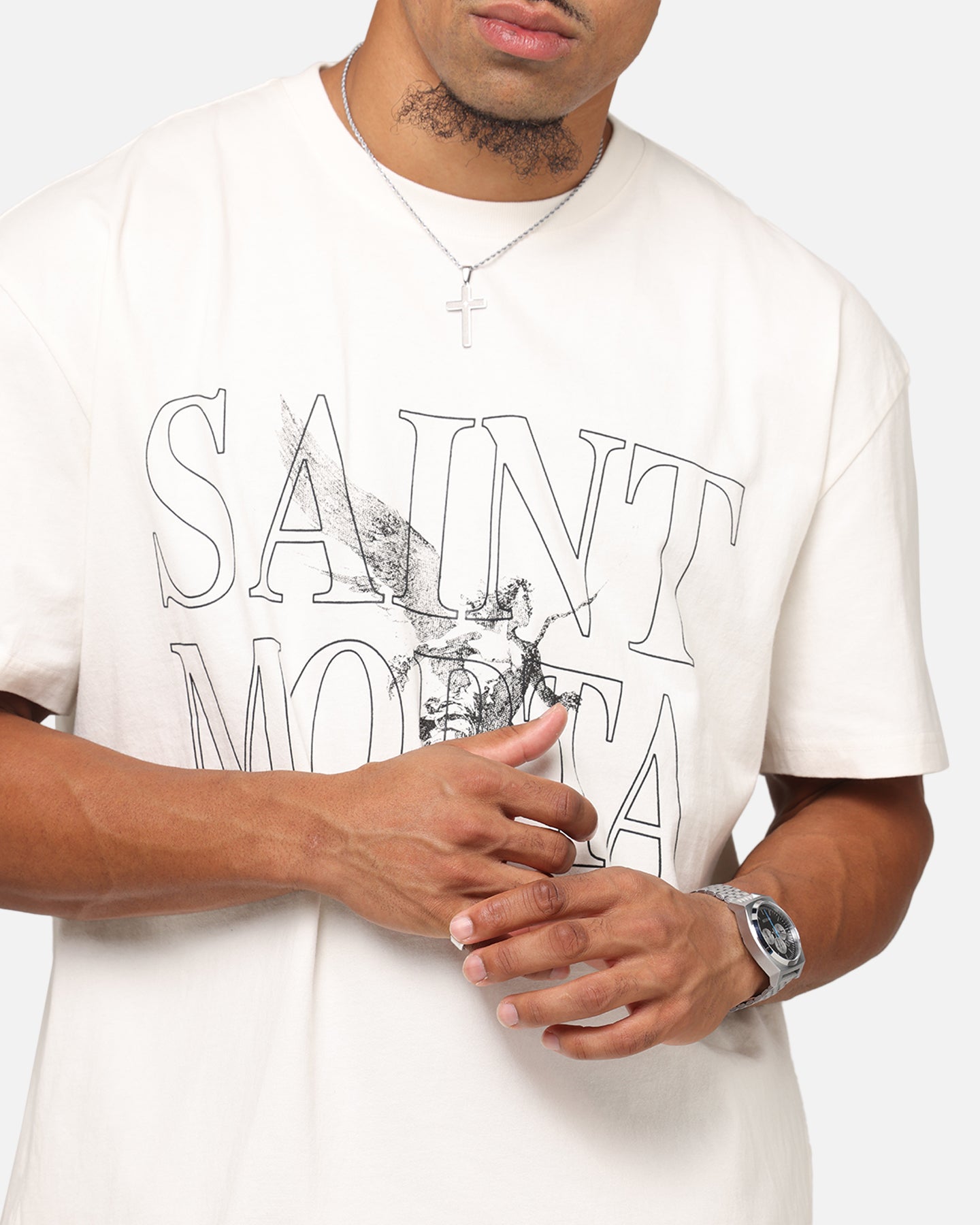 Saint Morta Angelic Boxy T-Shirt Off White、mySite、zt4zffjzw